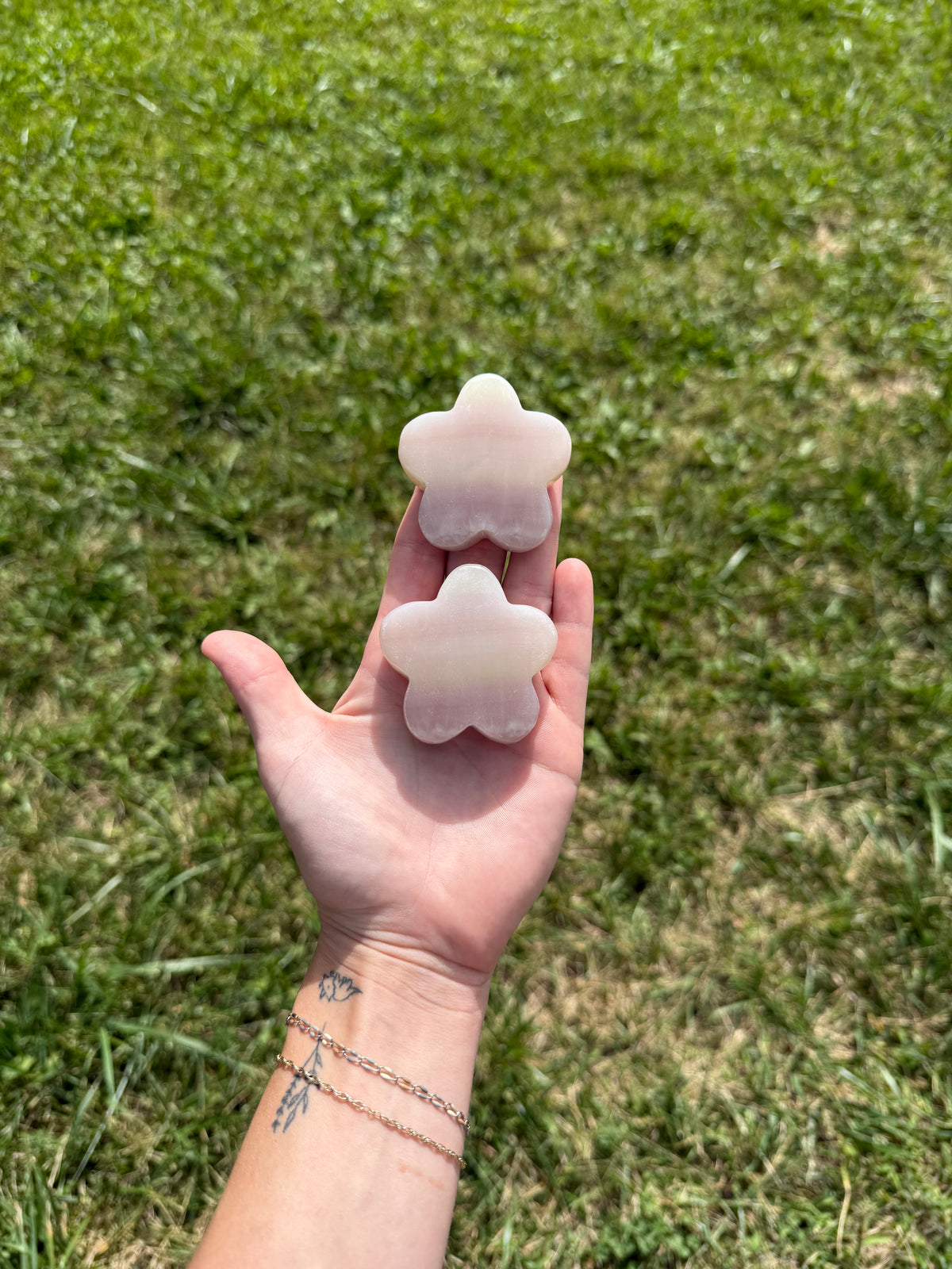 Pink banded onyx flowers