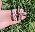 Adjustable crystal bracelets