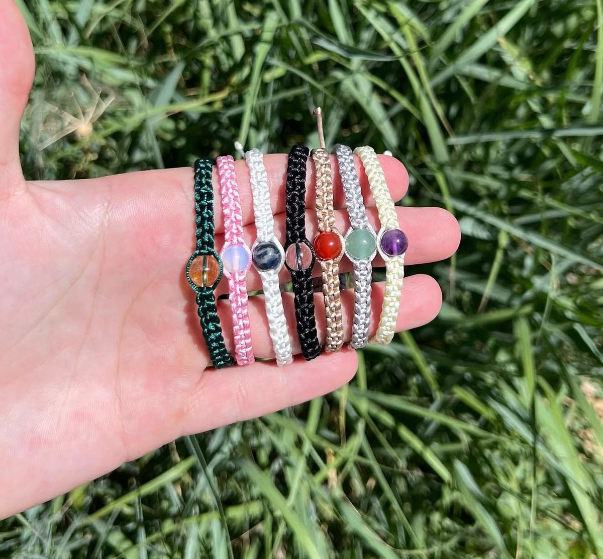 Adjustable crystal bracelets