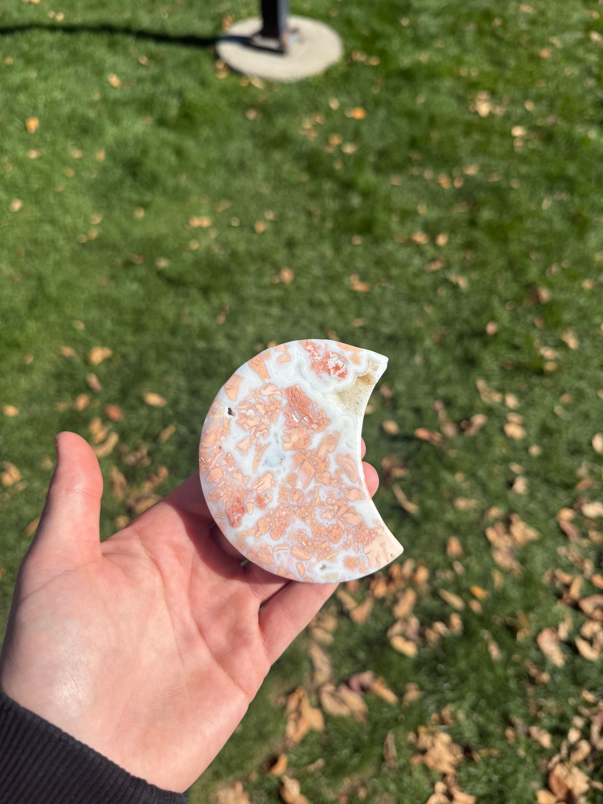 Cotton candy agate moon