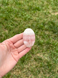 Medium rose calcite palm stones