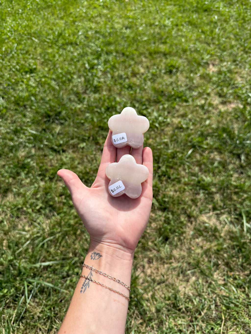 Pink banded onyx flowers