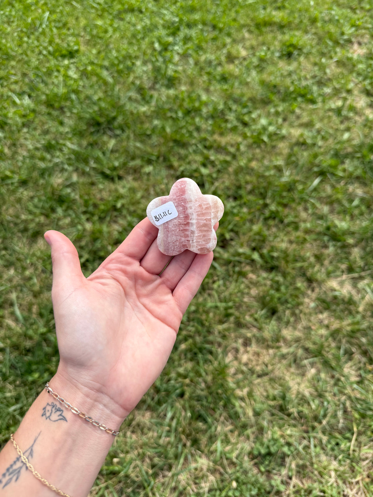 Rose calcite flower