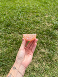 Honey calcite fruit slice