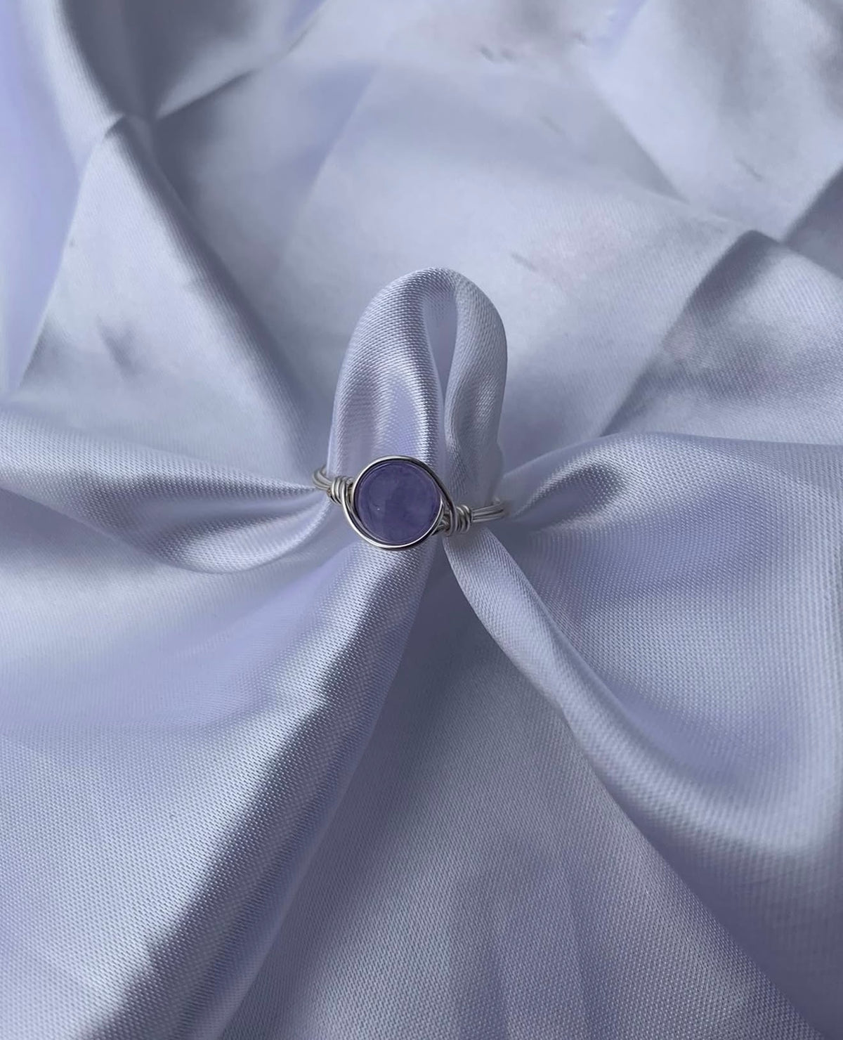 Round crystal ring 8mm