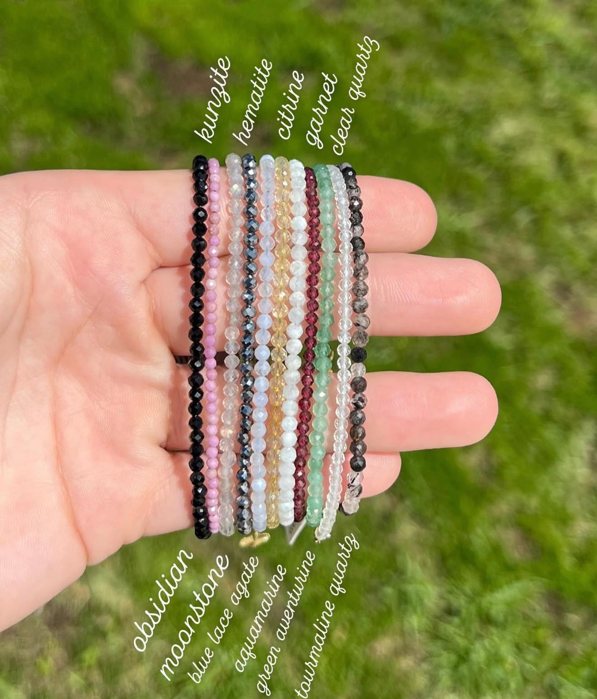 Faceted crystal bracelets
