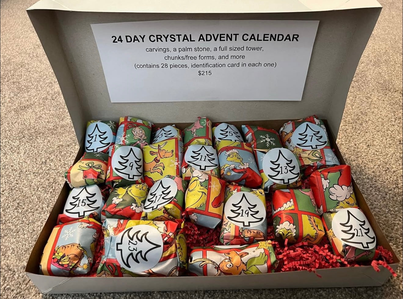 PRE ORDER 24 day carvings advent calendar