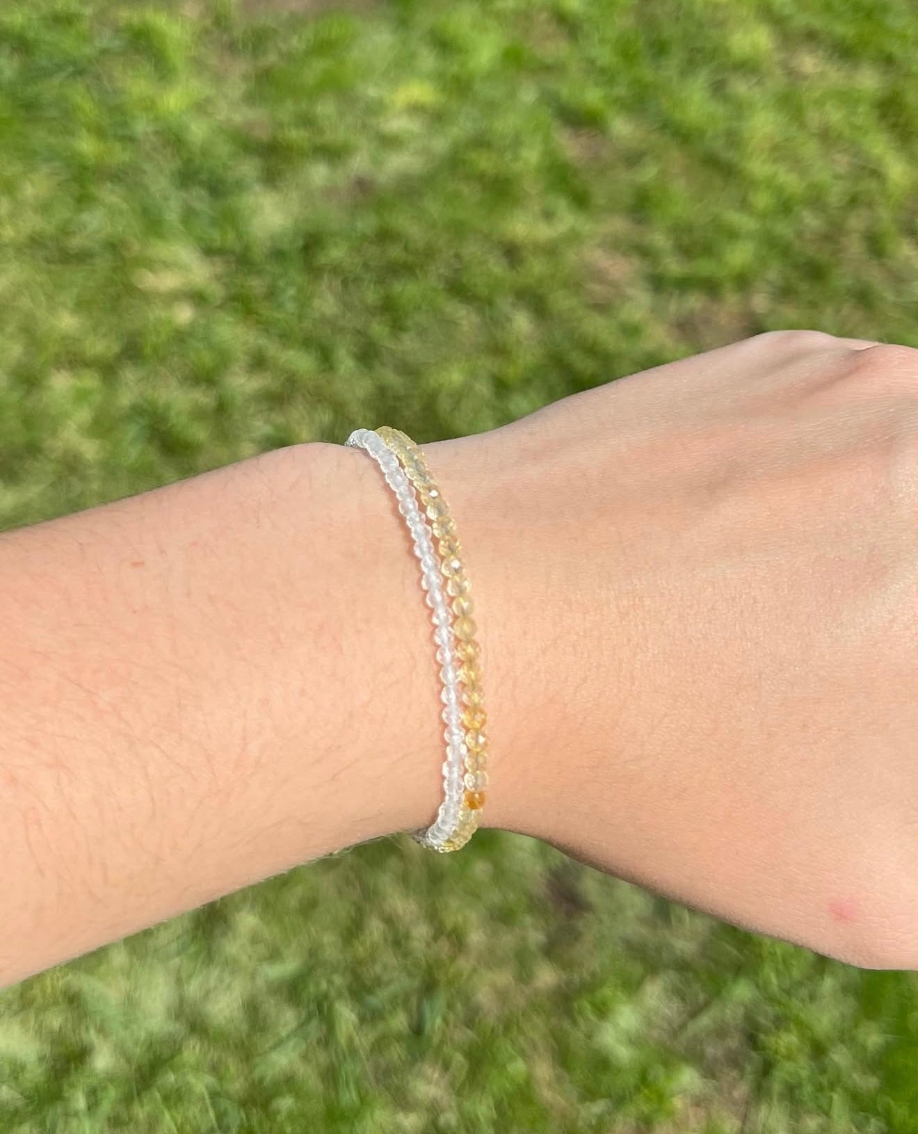 Faceted crystal bracelets