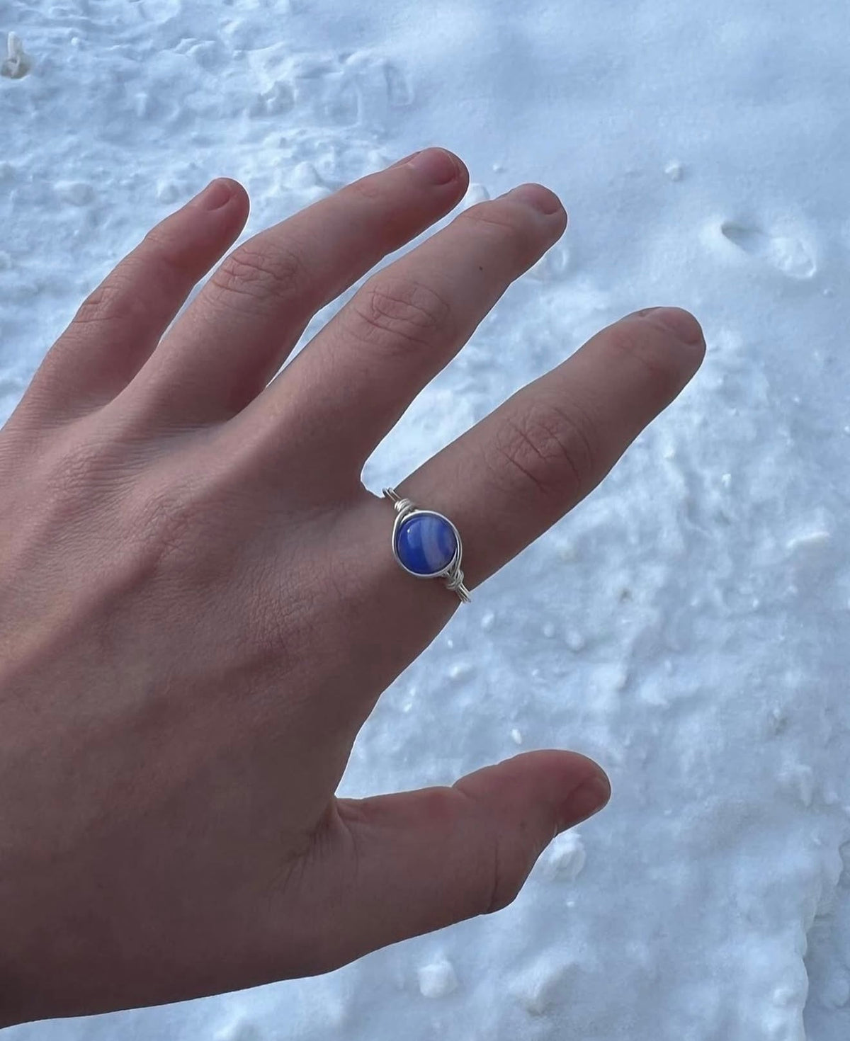 Round crystal ring 8mm
