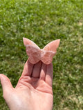 Rose calcite butterflies