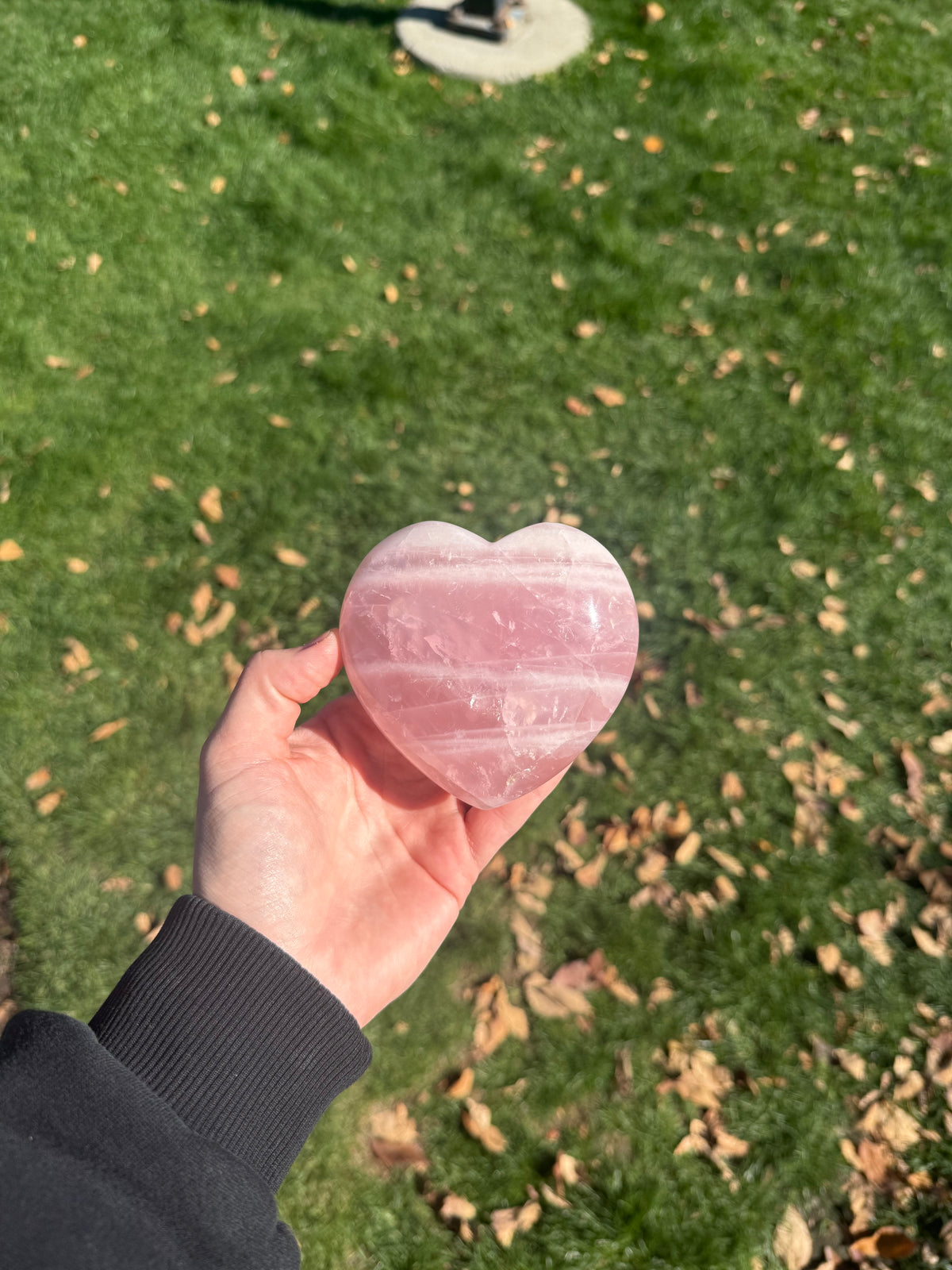 Large rose quartz heart