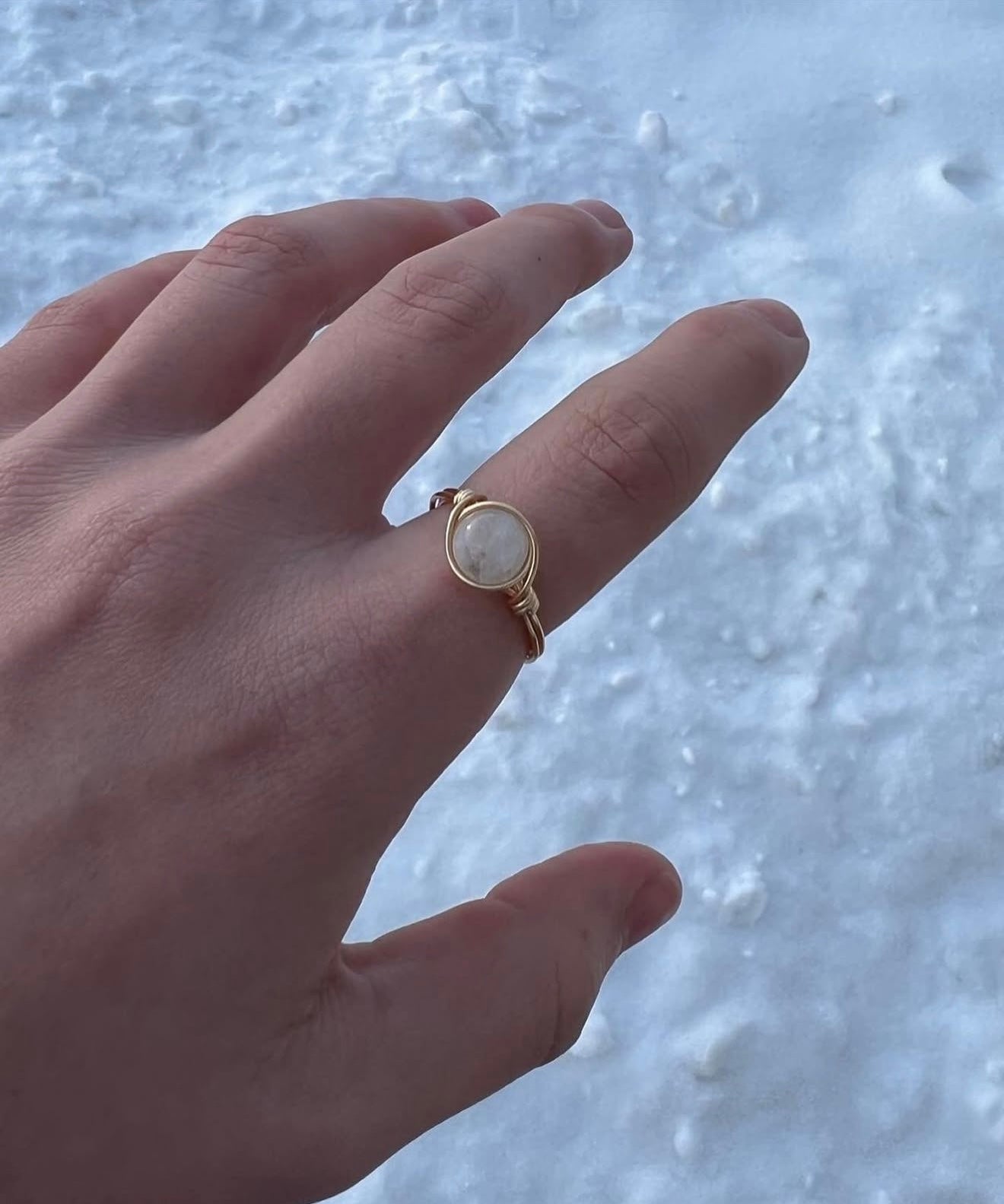 Round crystal ring 8mm