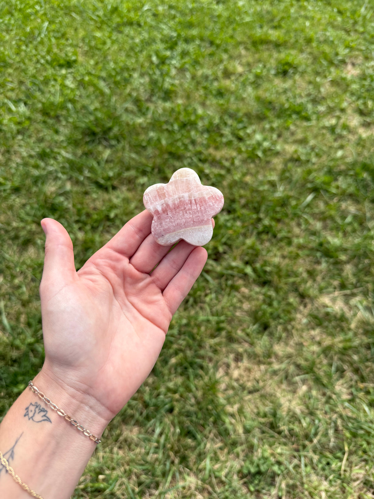 Rose calcite flower