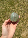 Rainbow fluorite sphere