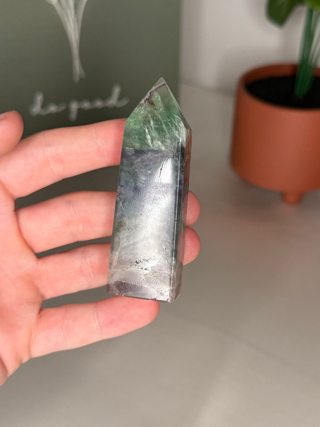 Feather fluorite tower