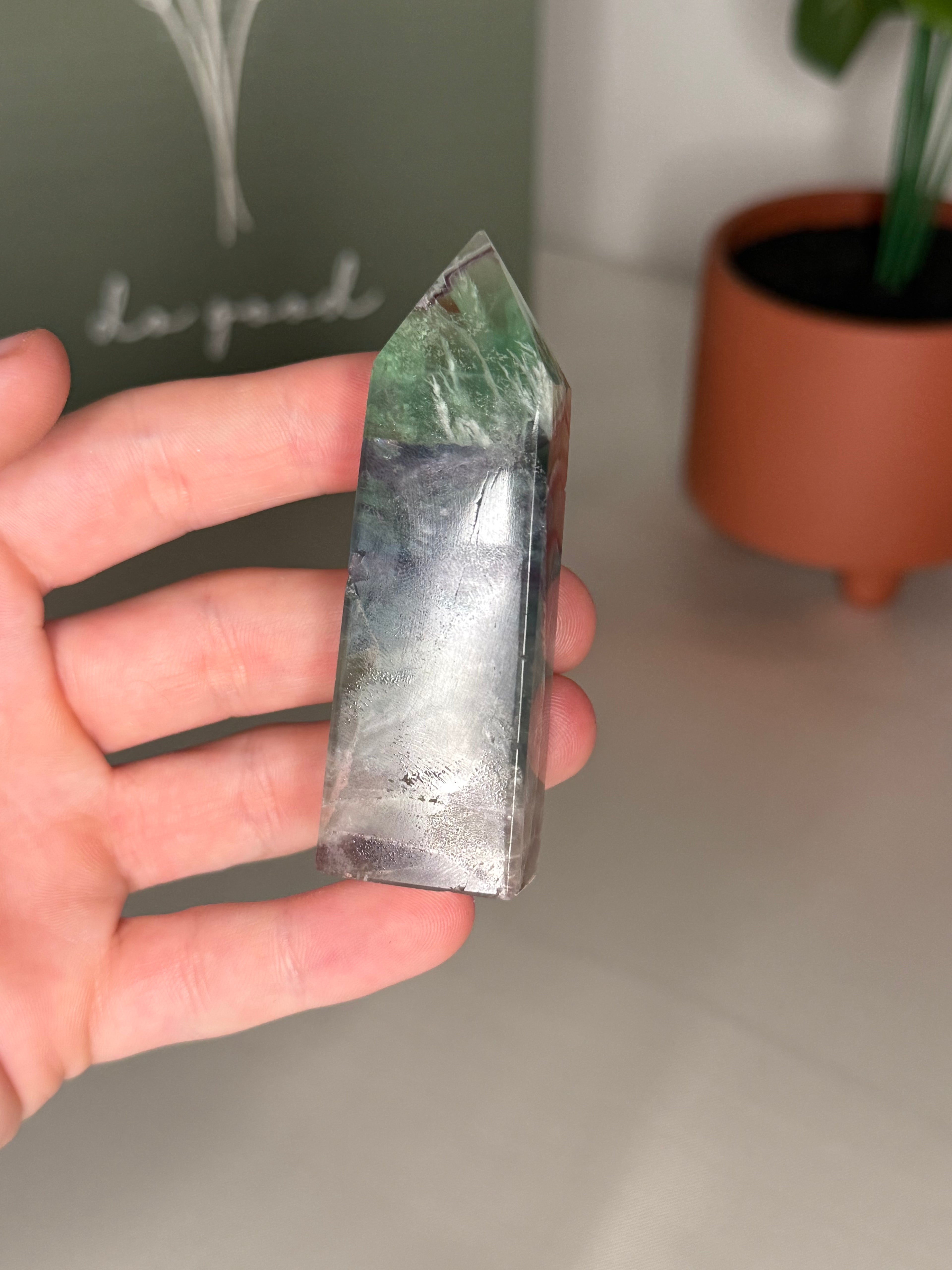 Feather fluorite tower