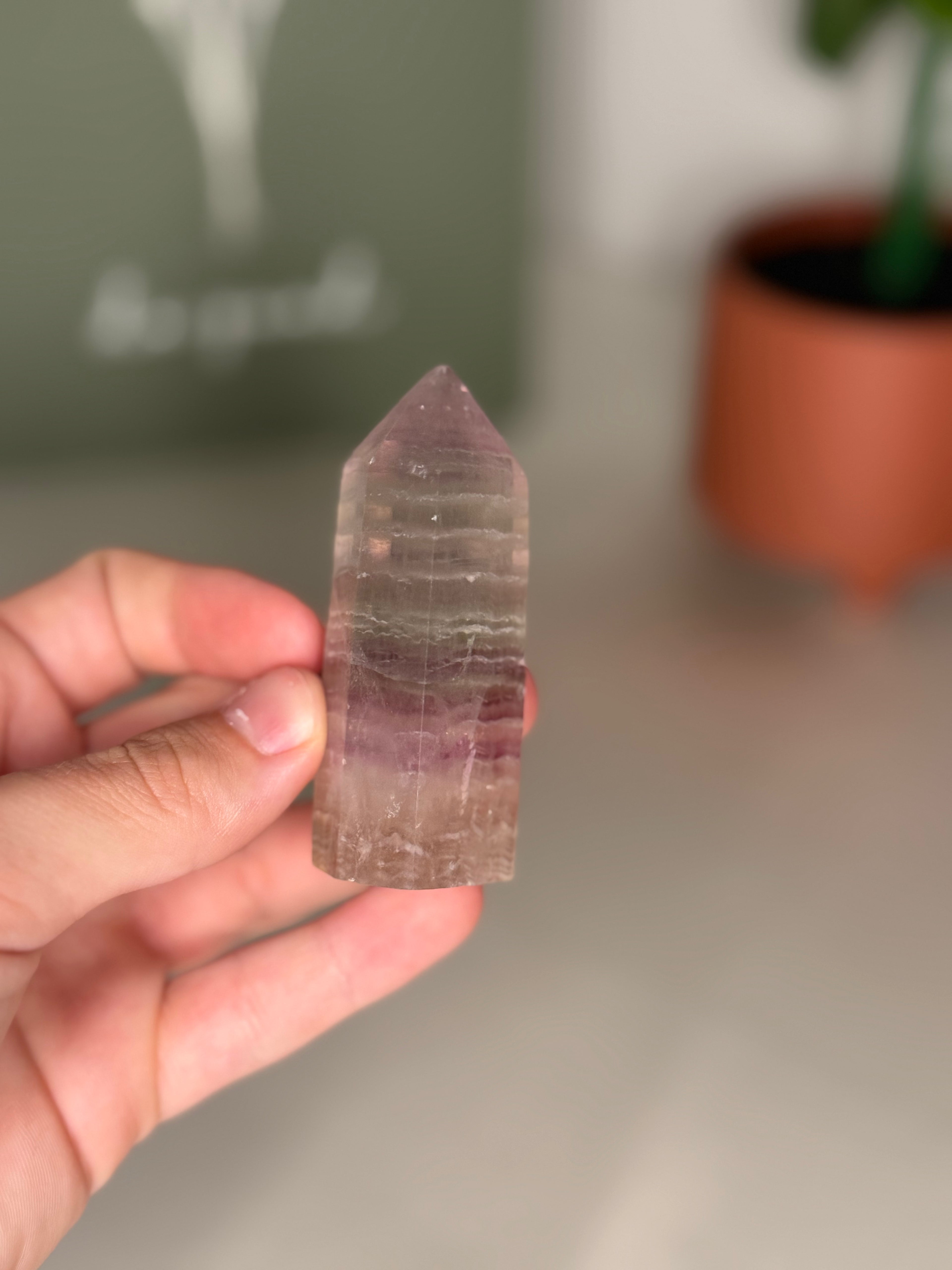 Imperfect banded fluorite tower