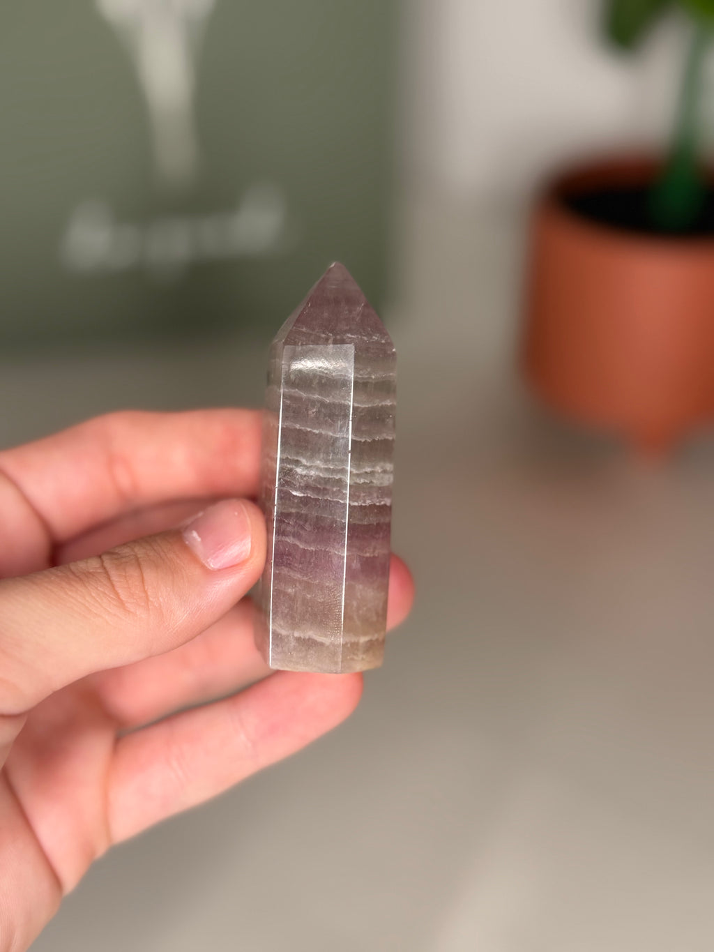 Imperfect banded fluorite tower