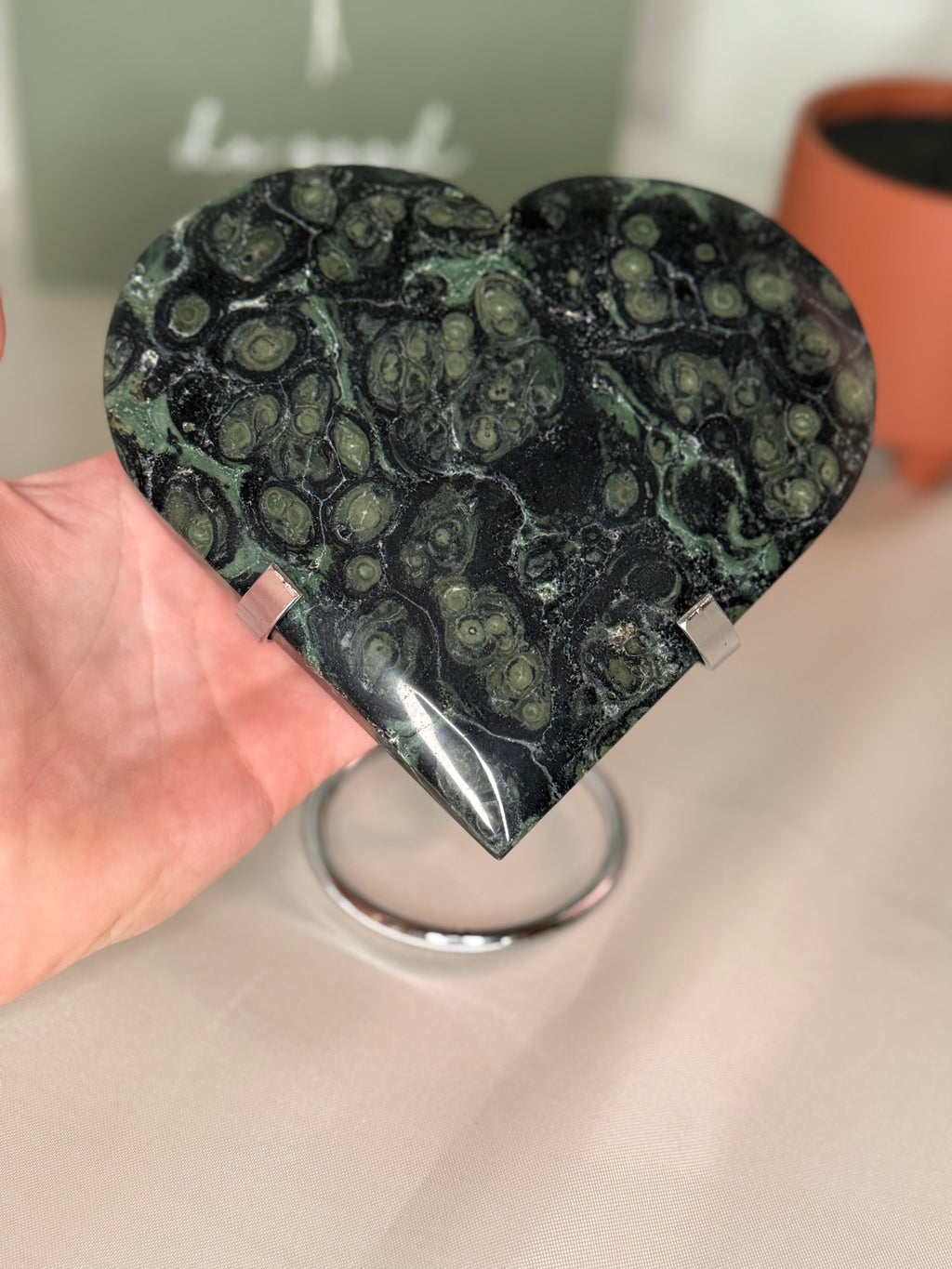 Kambaba jasper heart