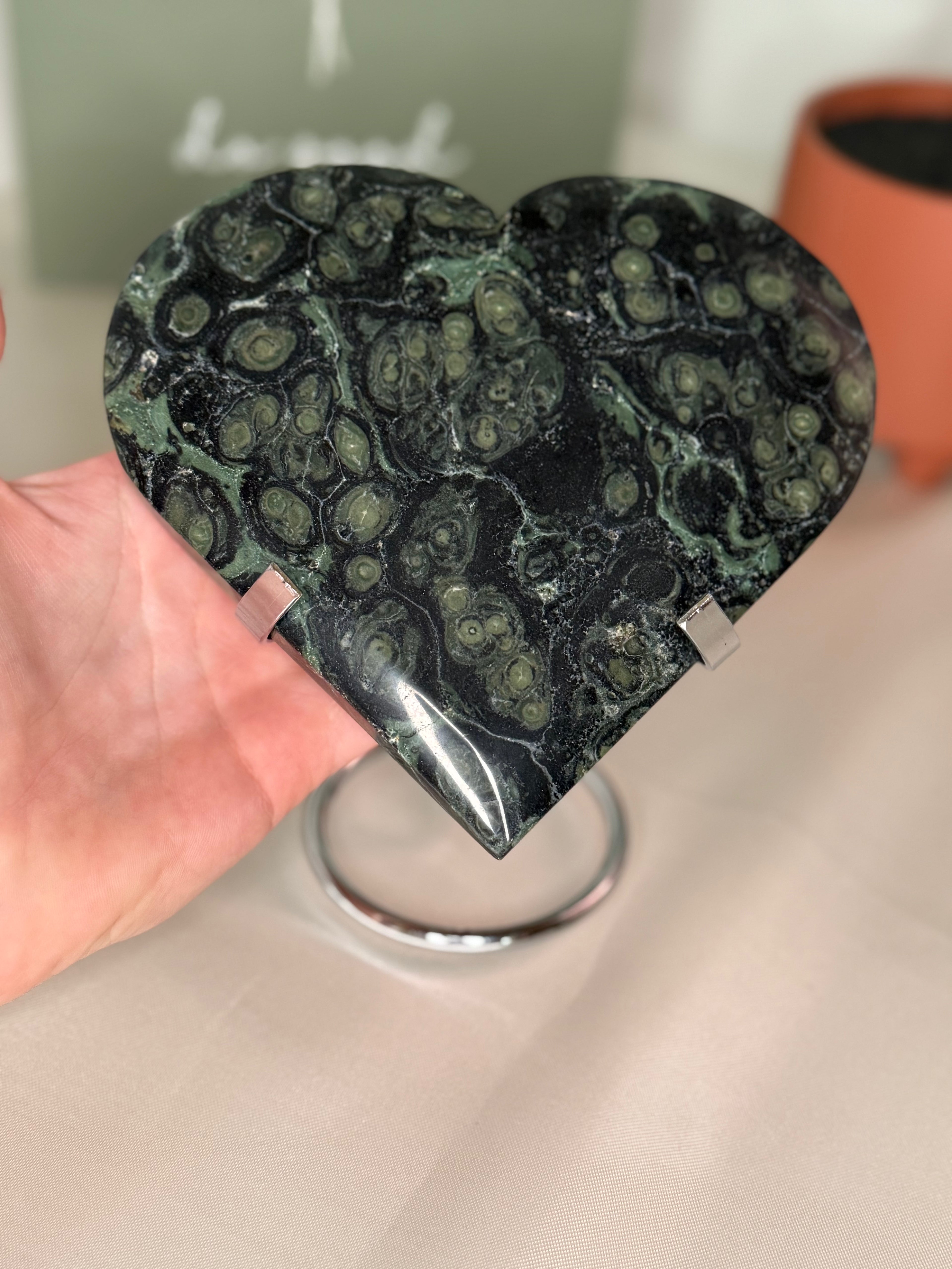 Kambaba jasper heart
