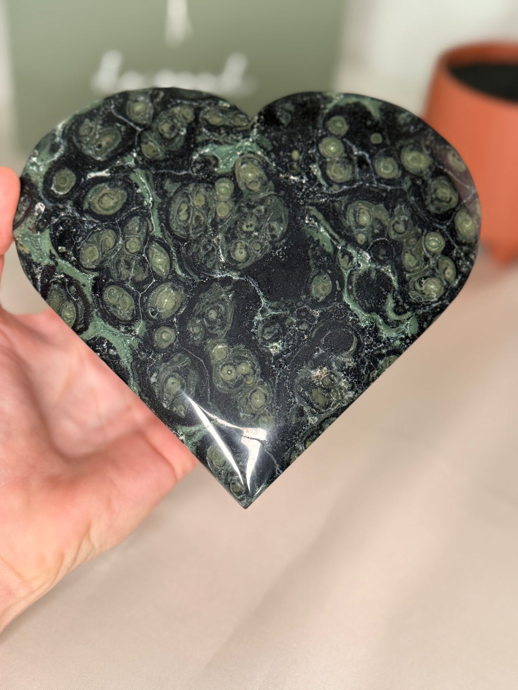 Kambaba jasper heart