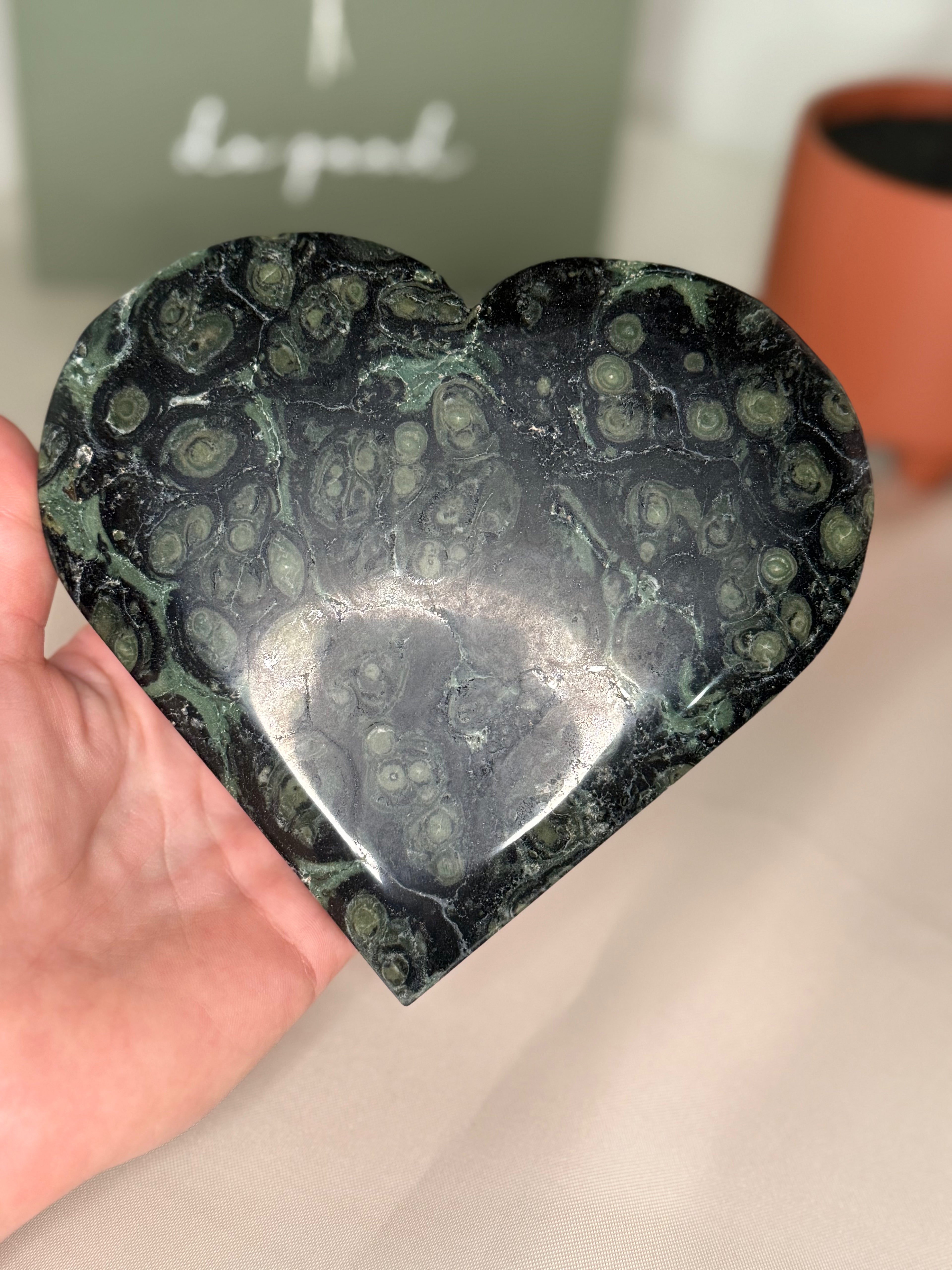 Kambaba jasper heart