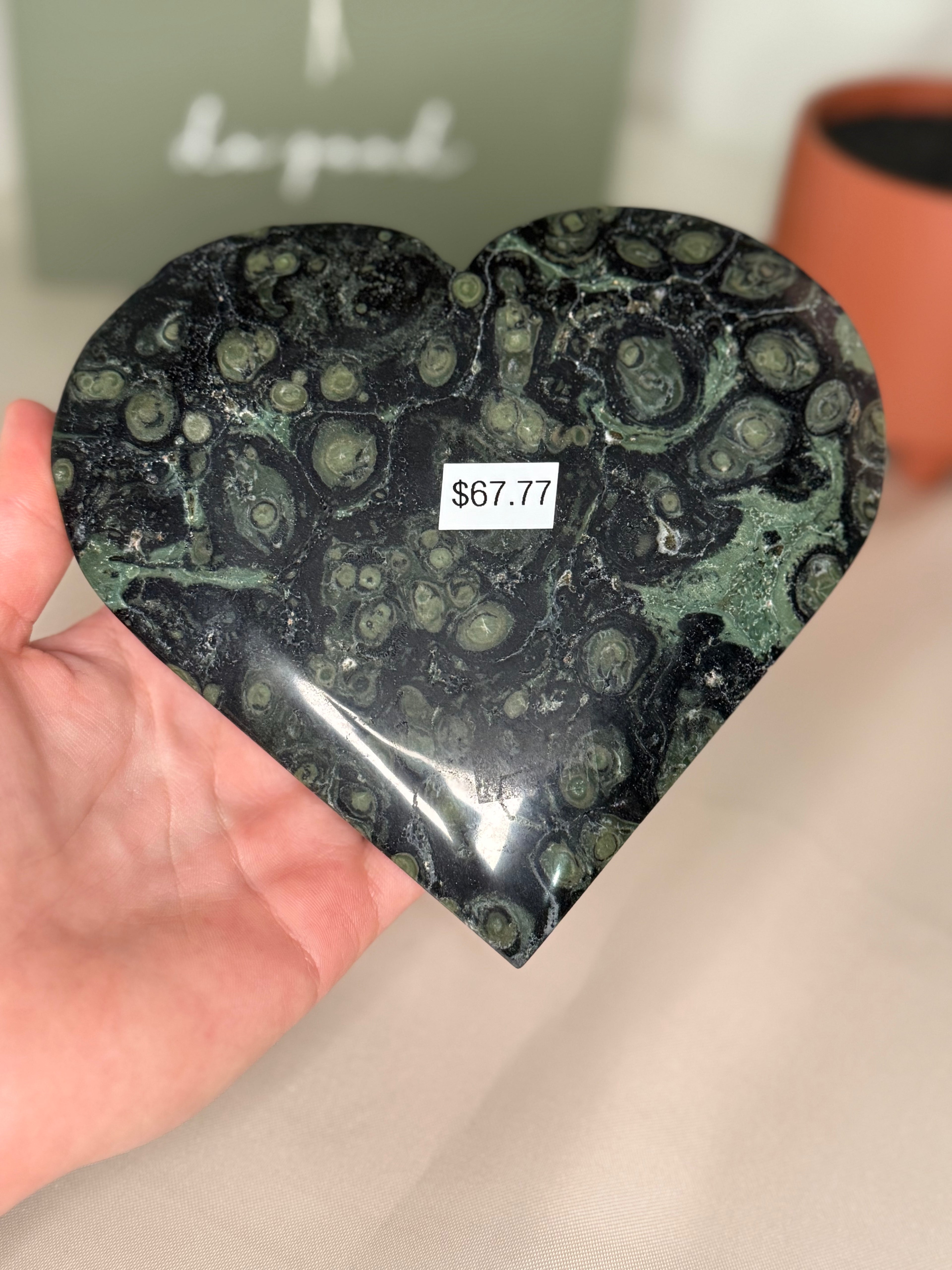Kambaba jasper heart