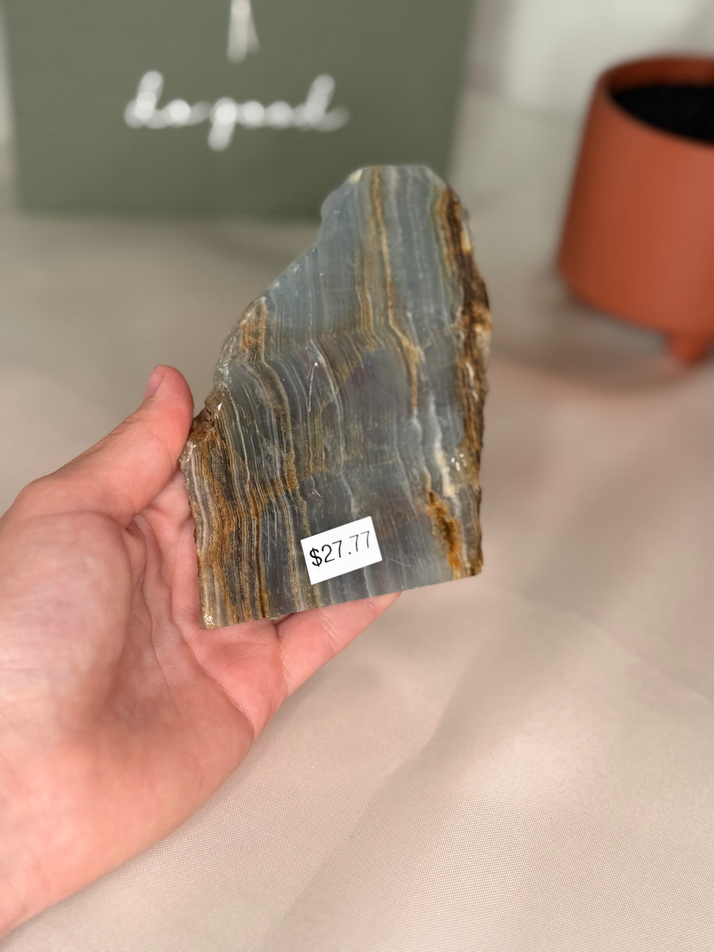 Blue onyx slab