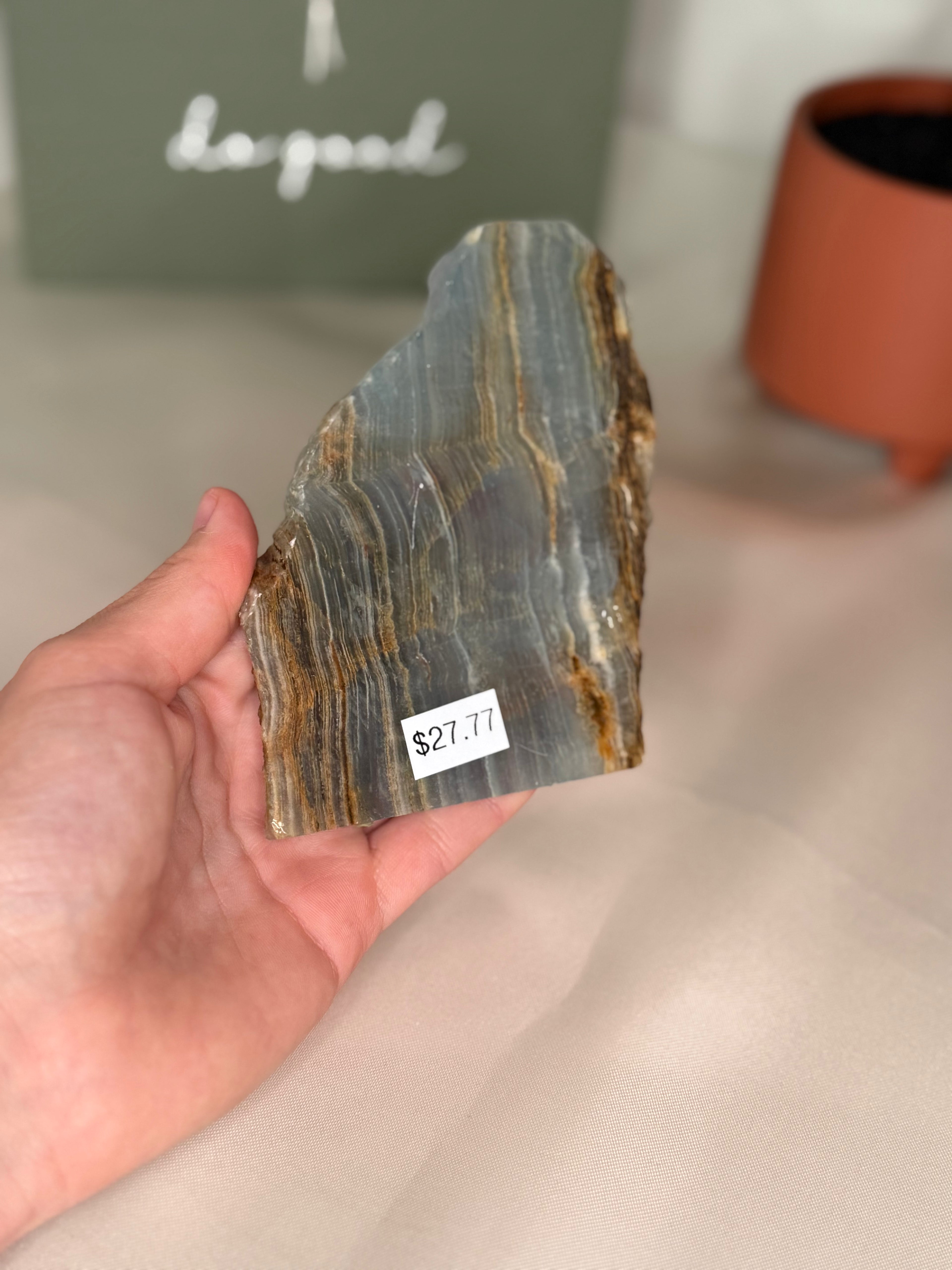 Blue onyx slab