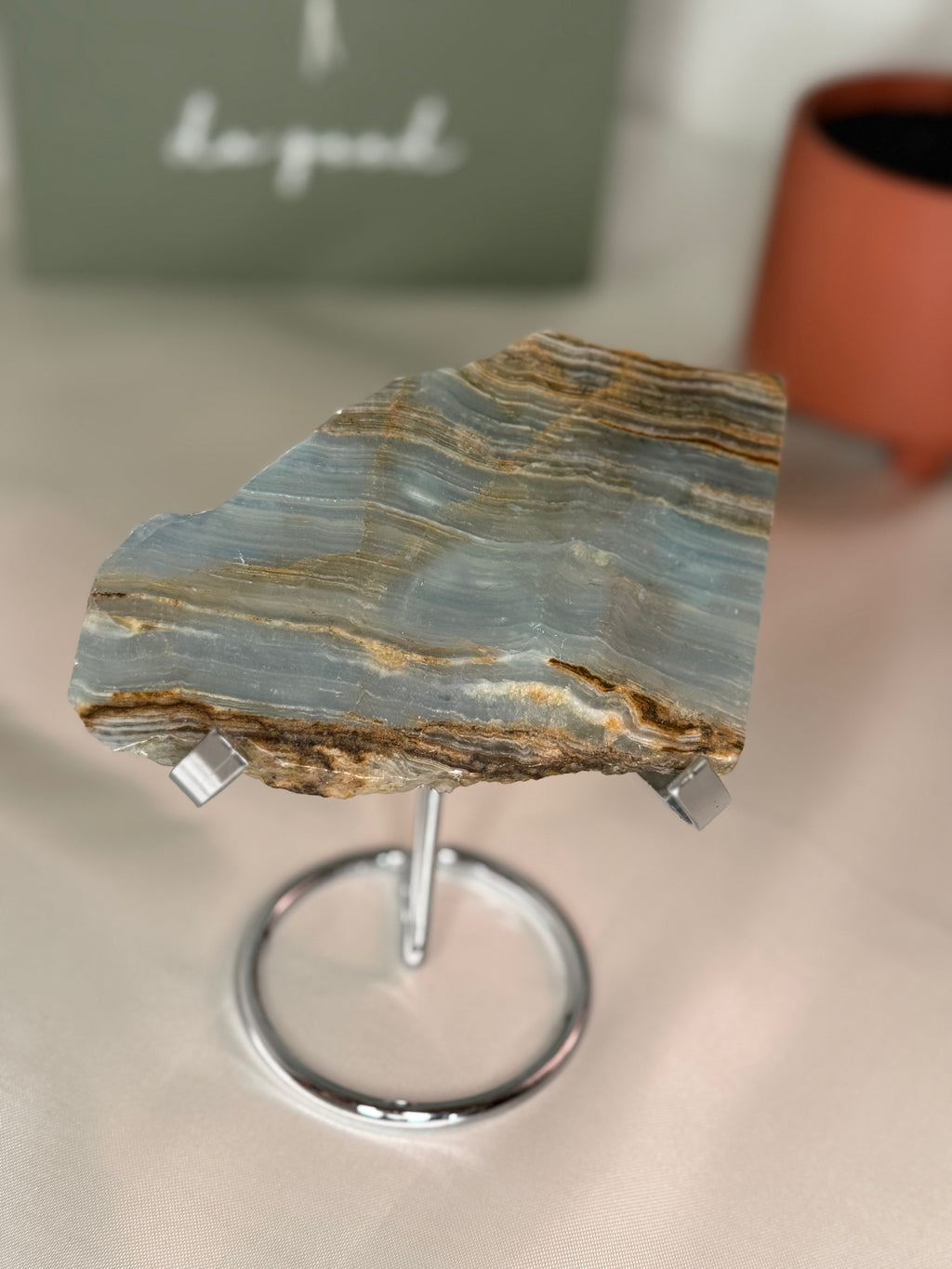 Blue onyx slab