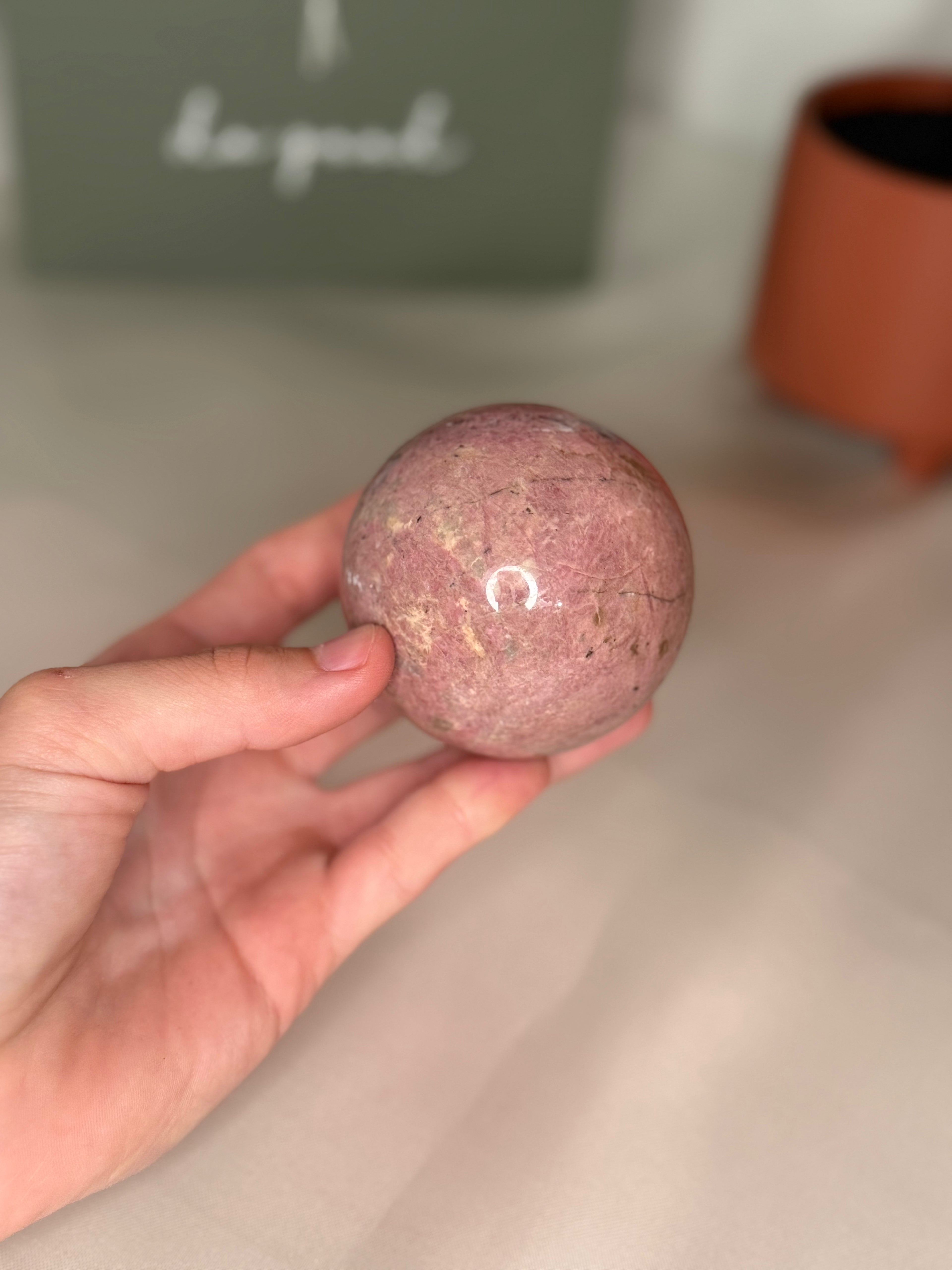 Rhodonite sphere