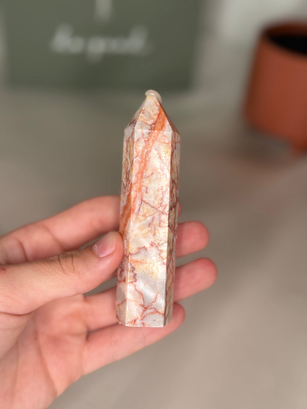 Red vein jasper tower