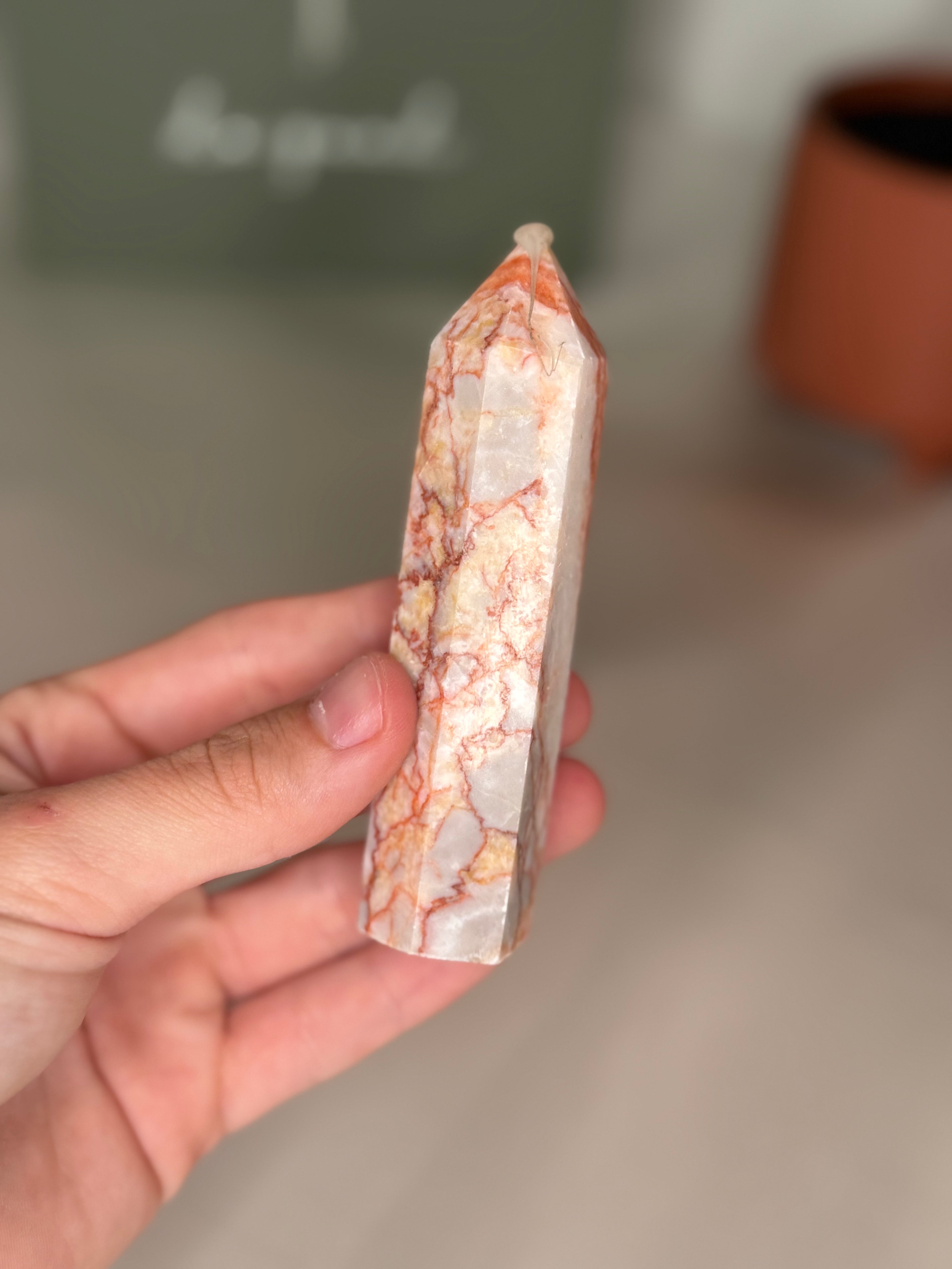 Red vein jasper tower