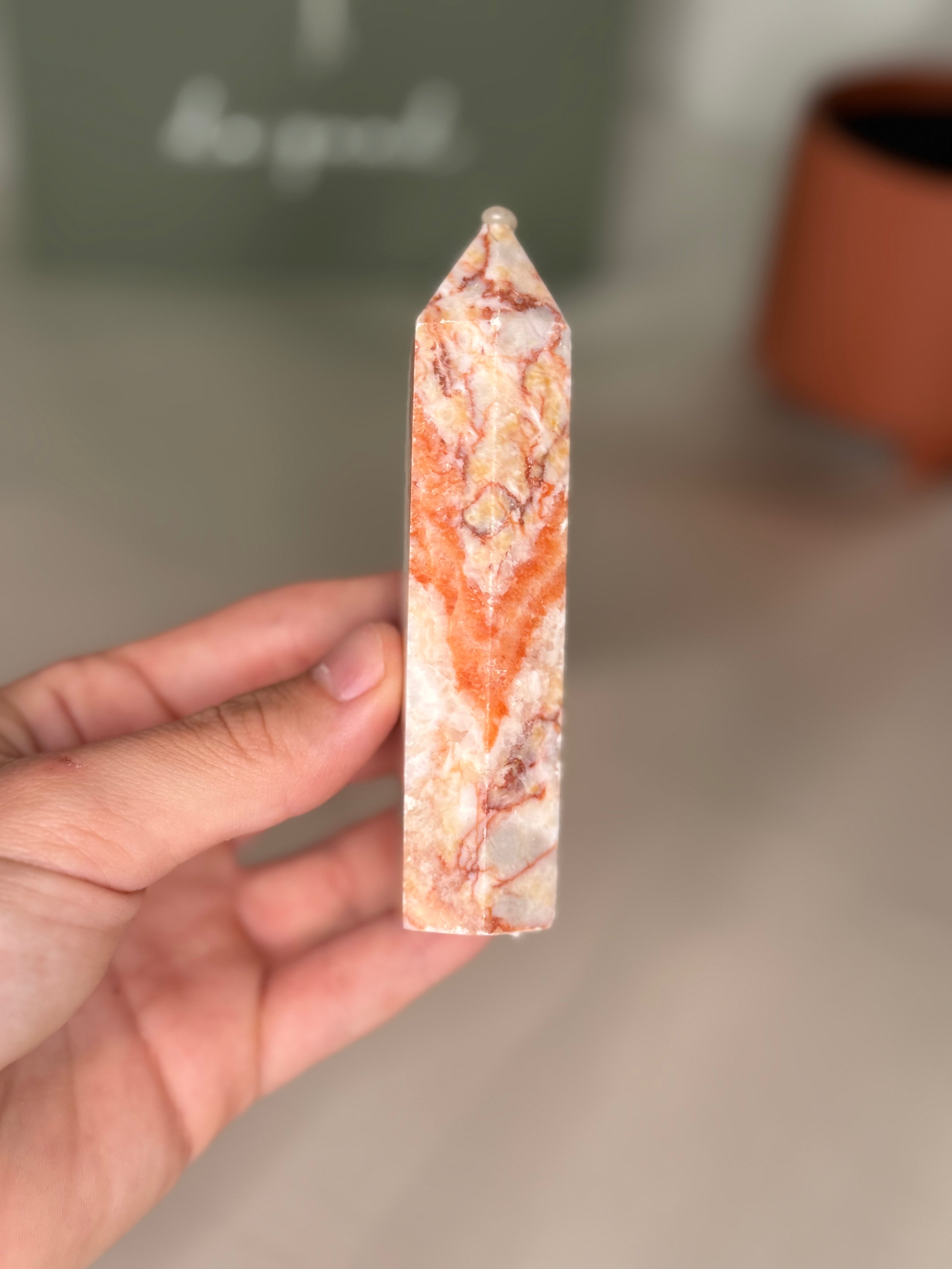 Red vein jasper tower