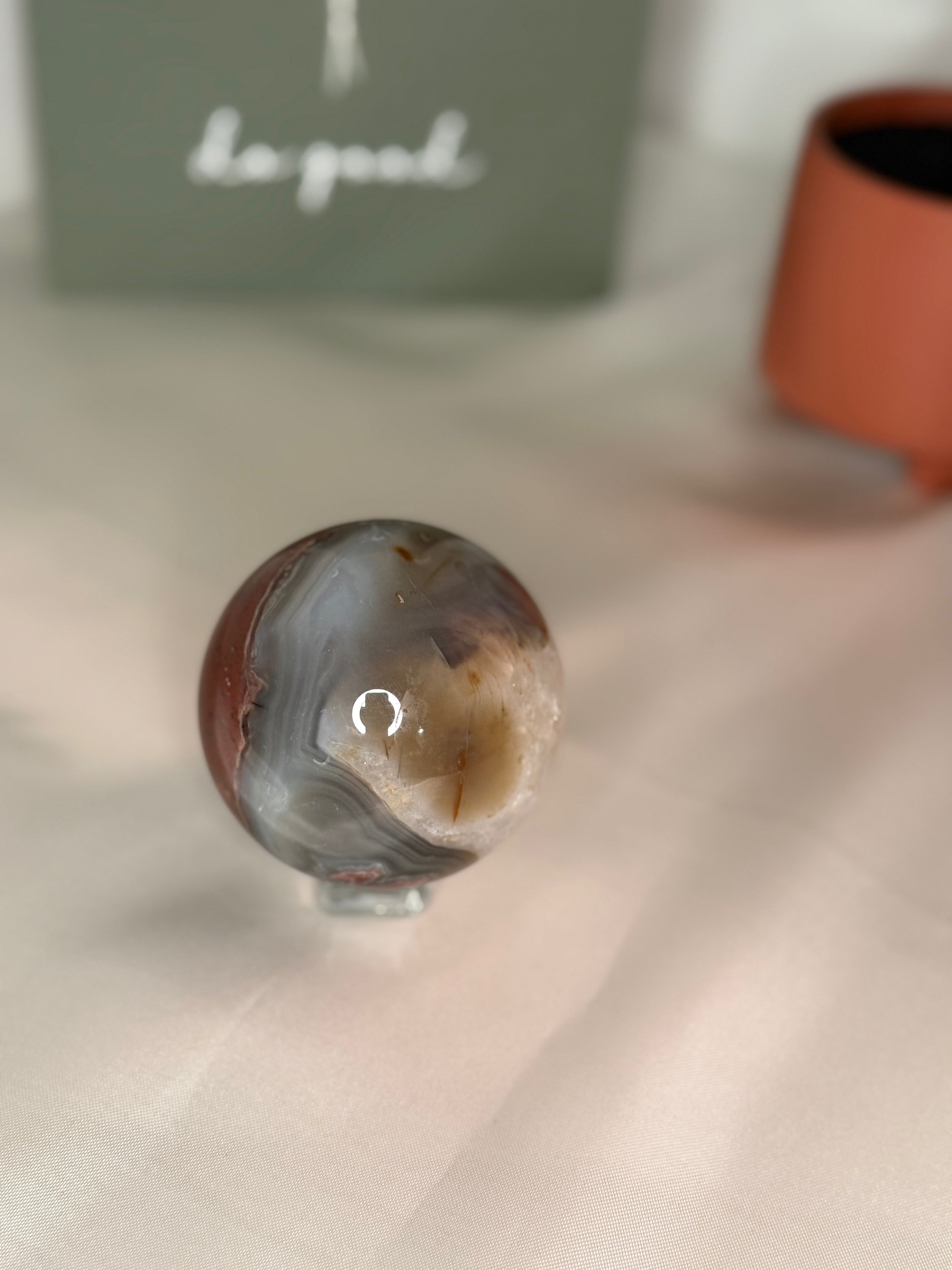 Football agate sphere