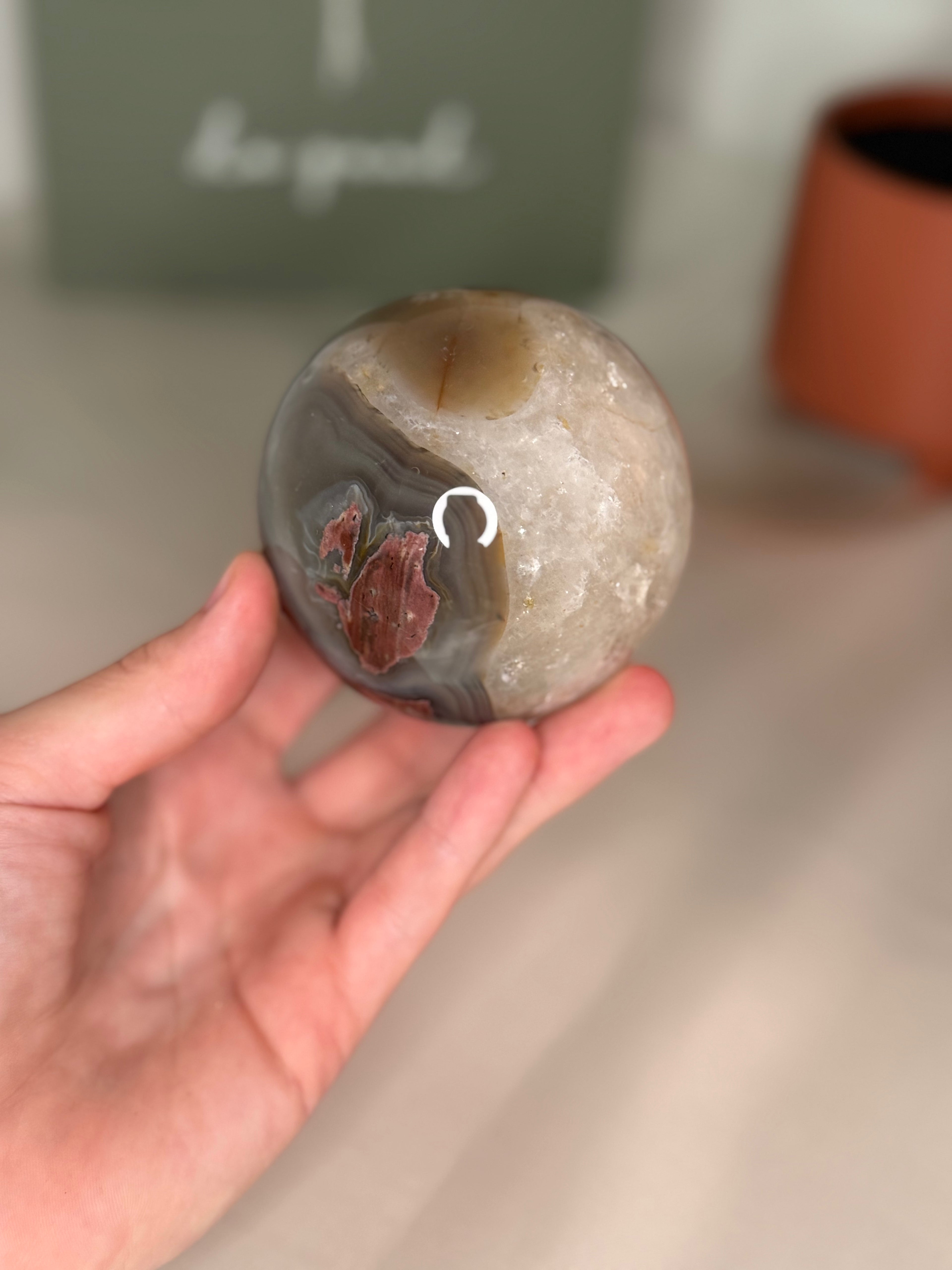 Football agate sphere