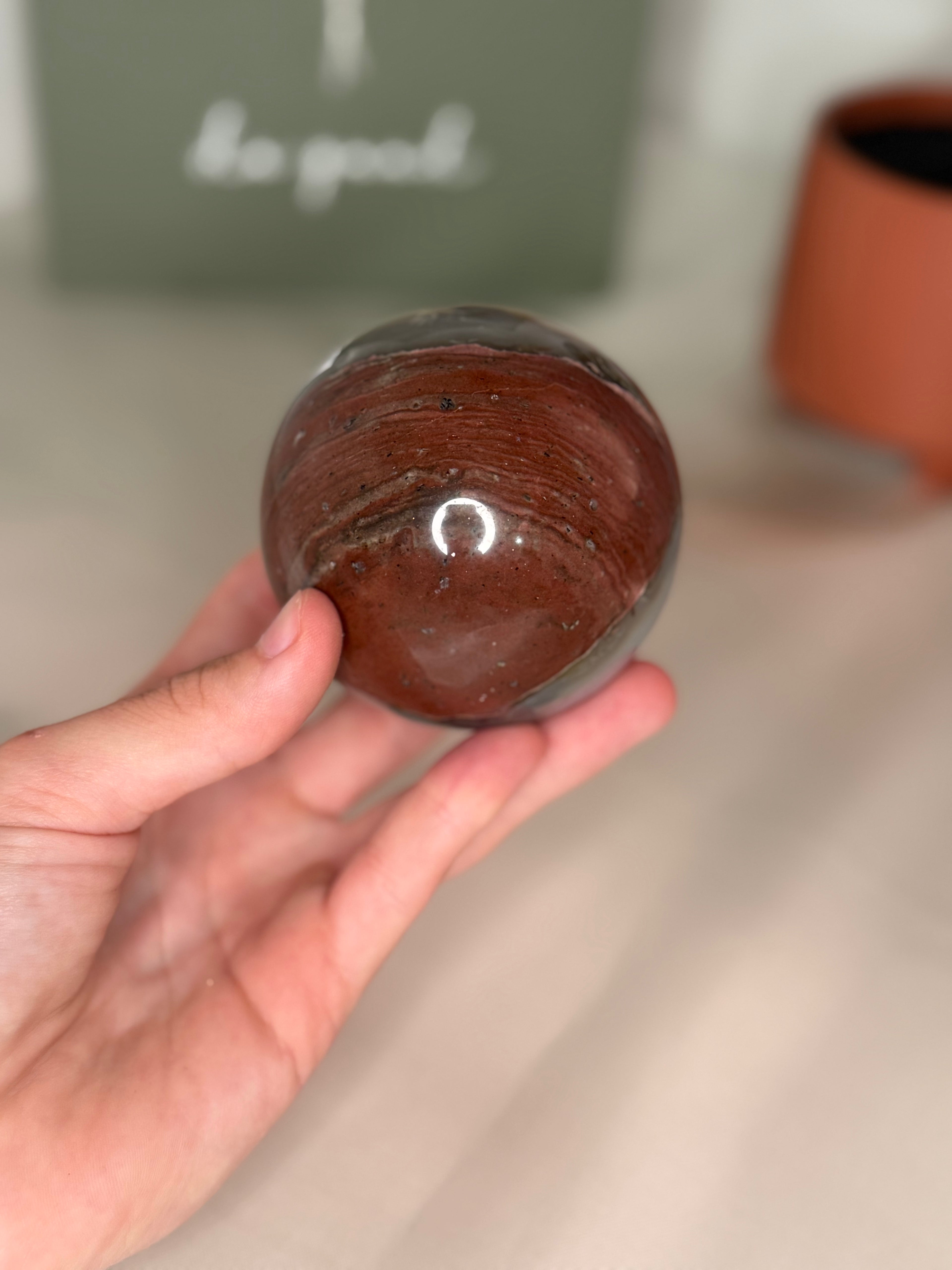 Football agate sphere