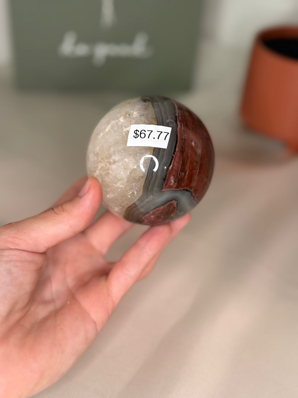 Football agate sphere