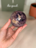 Purple root fluorite sphere