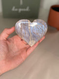 Flashy moonstone heart