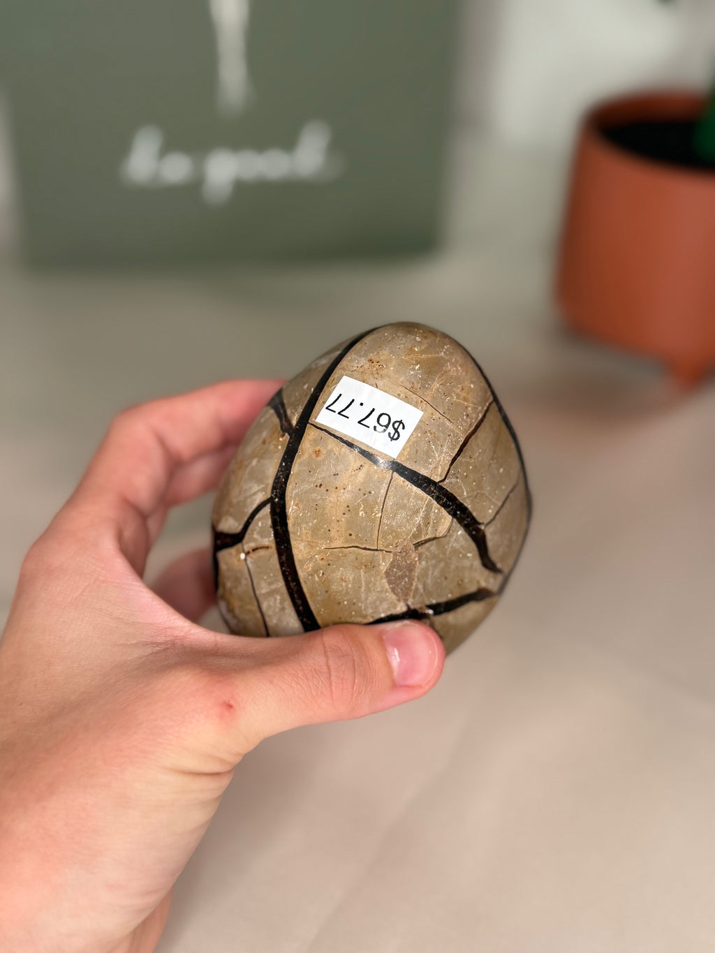 Large septarian egg (uv reactive)