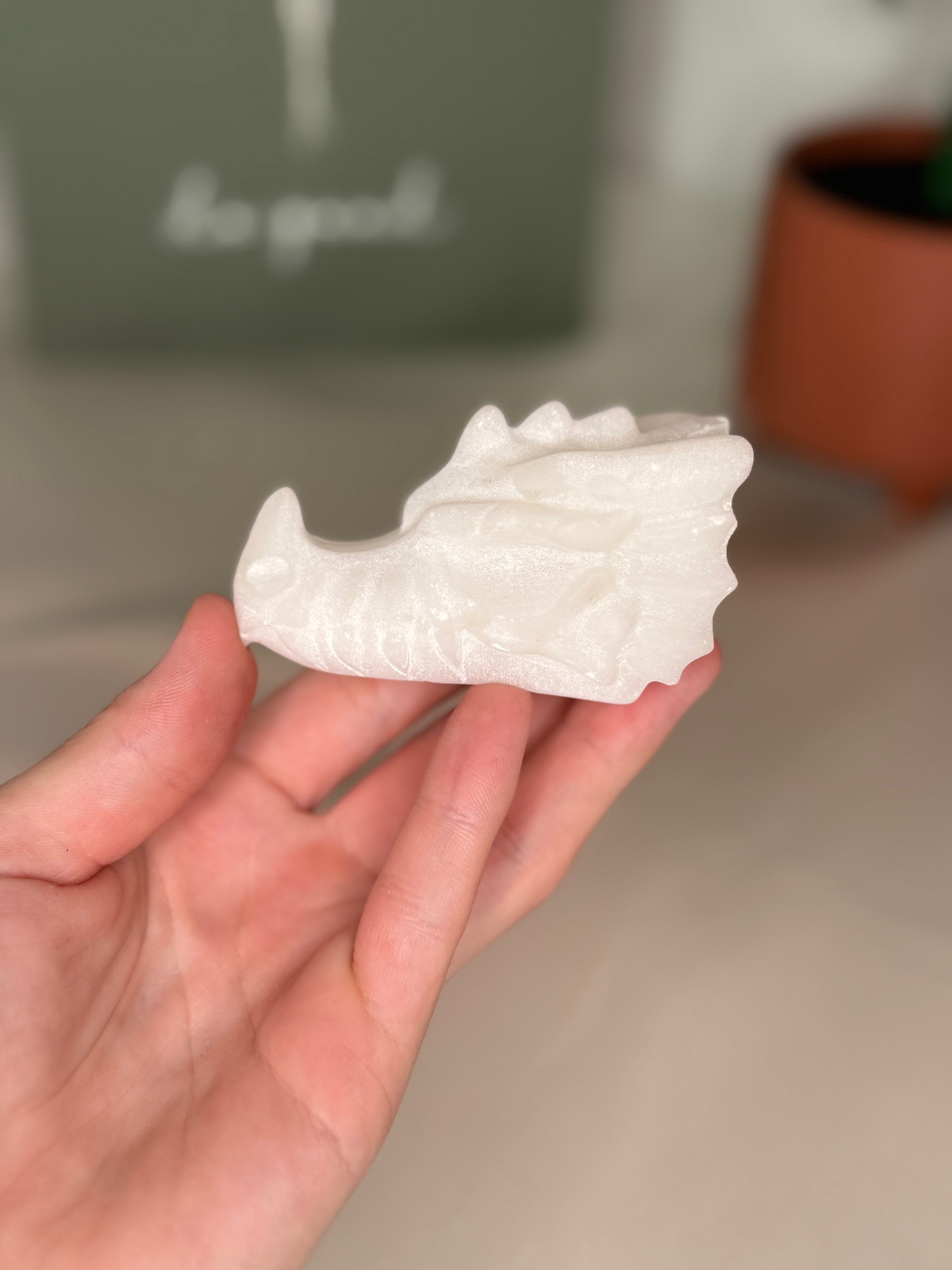 White jade dragon head