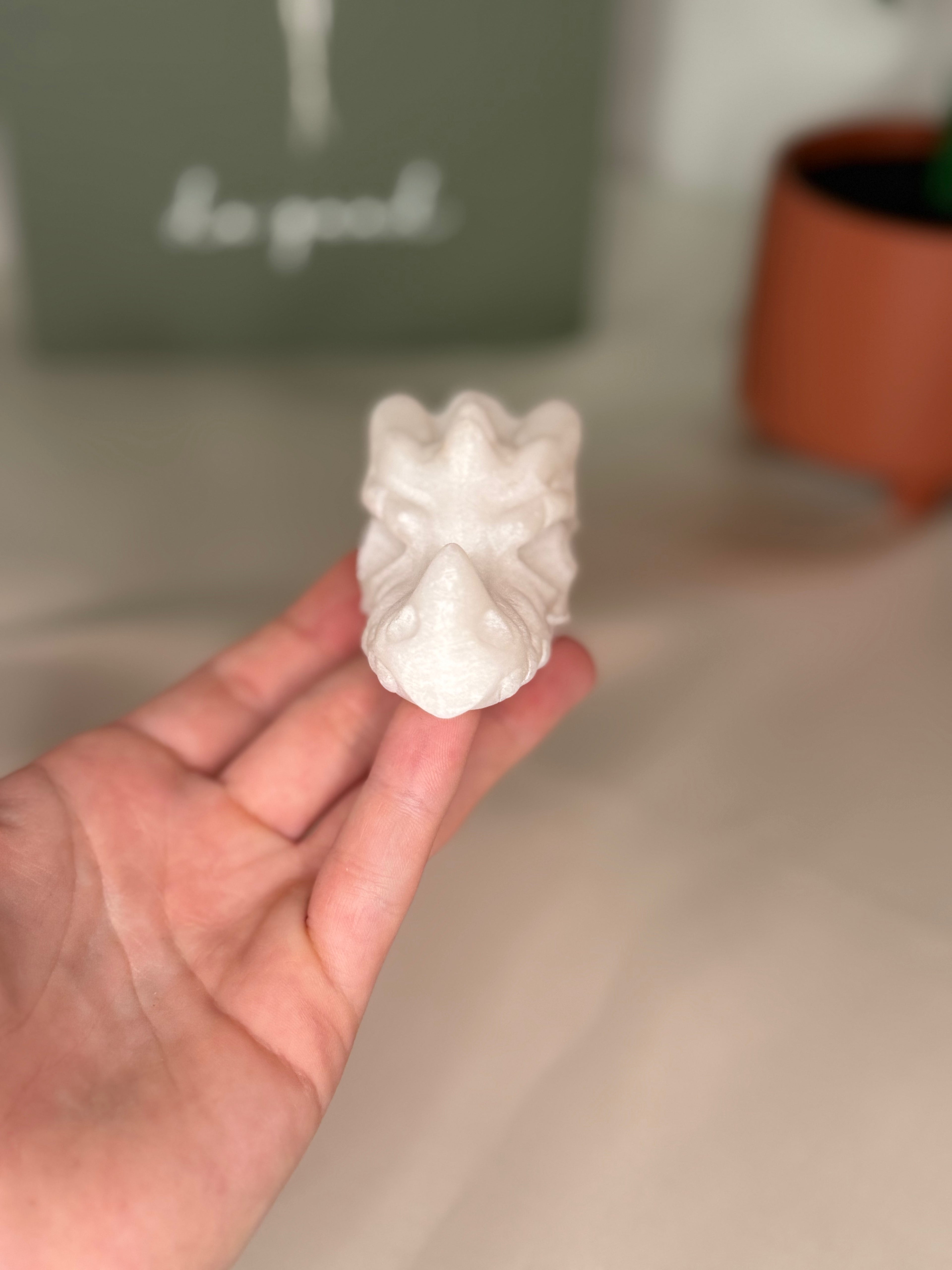 White jade dragon head