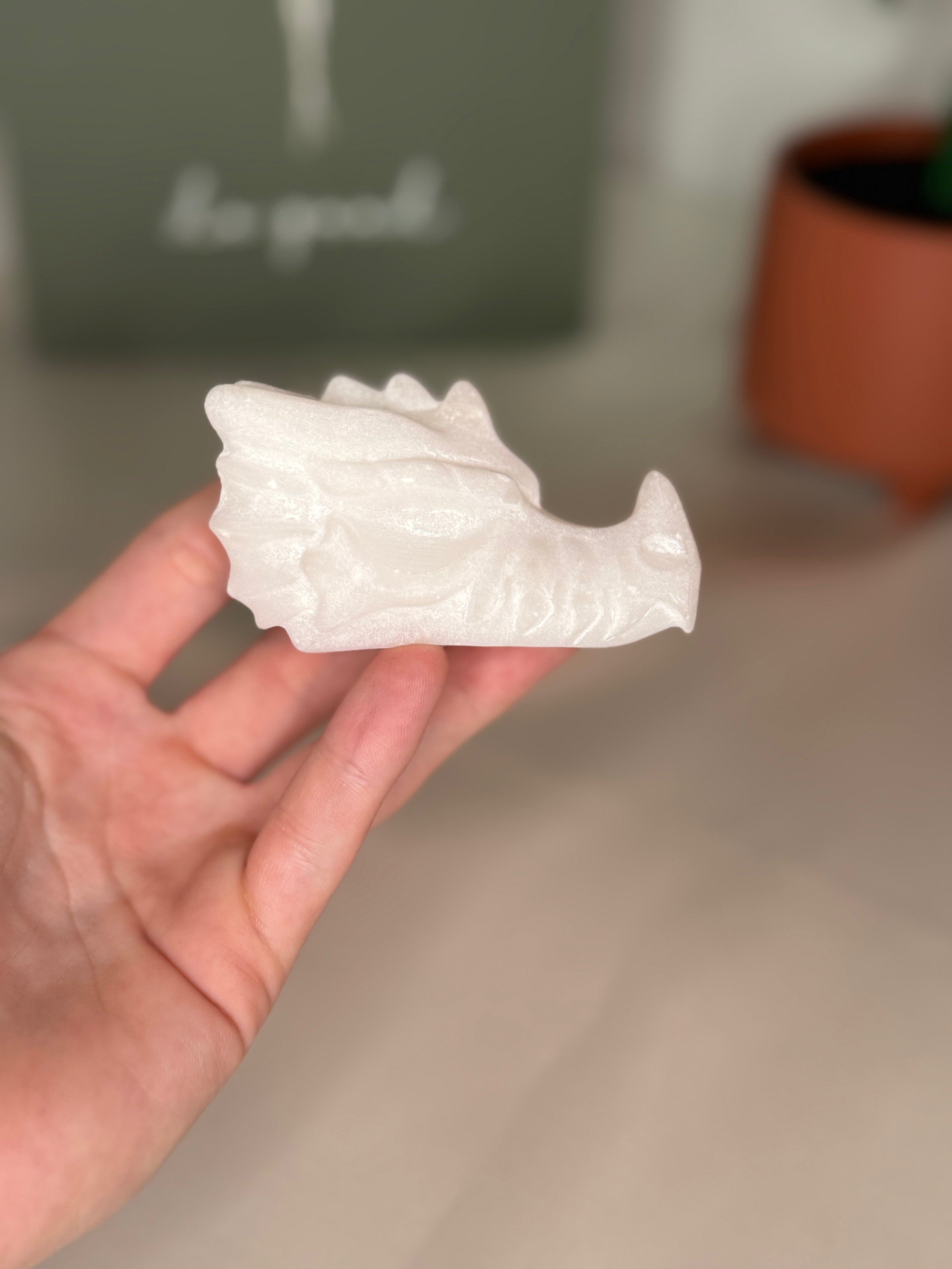 White jade dragon head