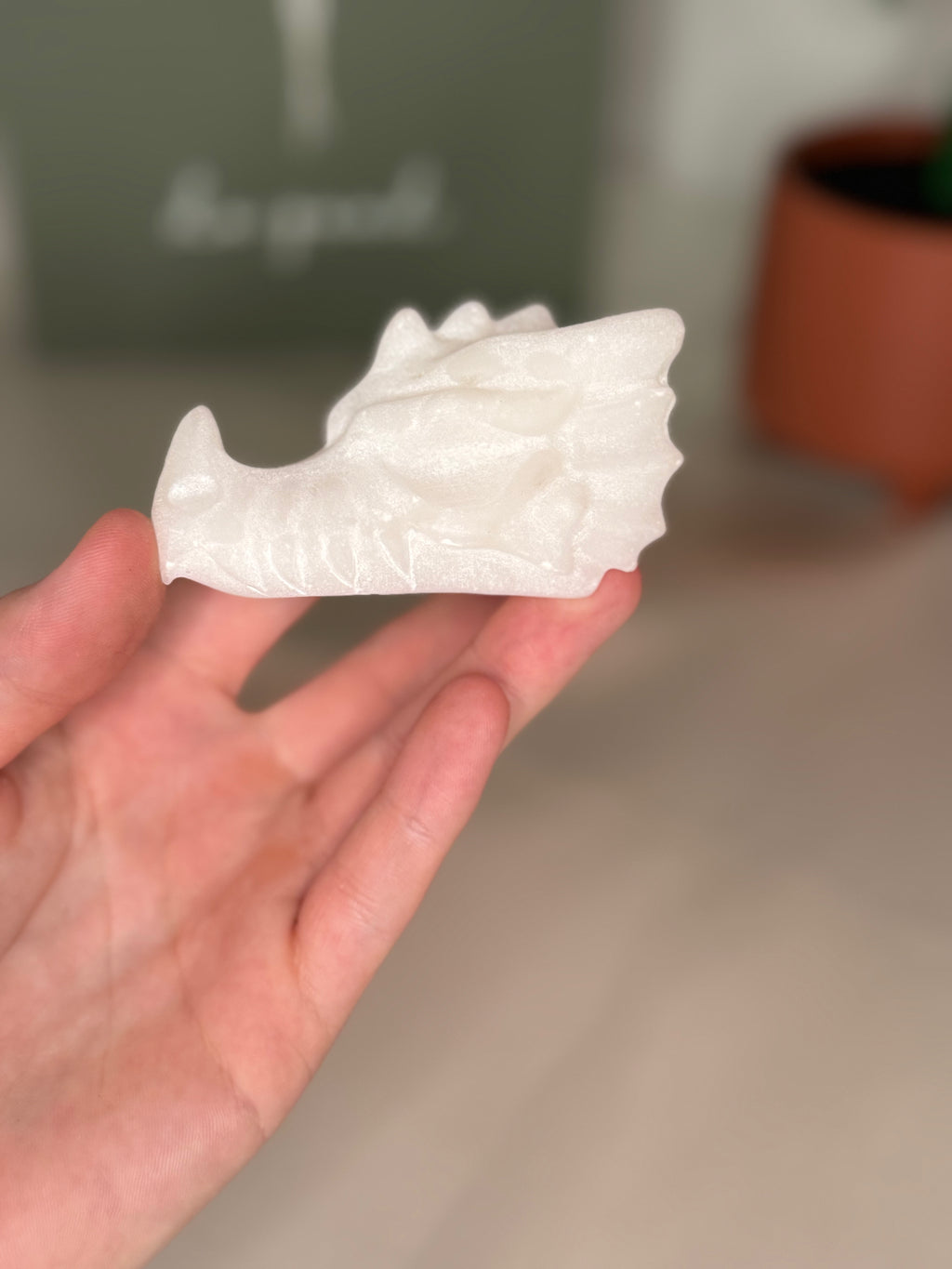 White jade dragon head