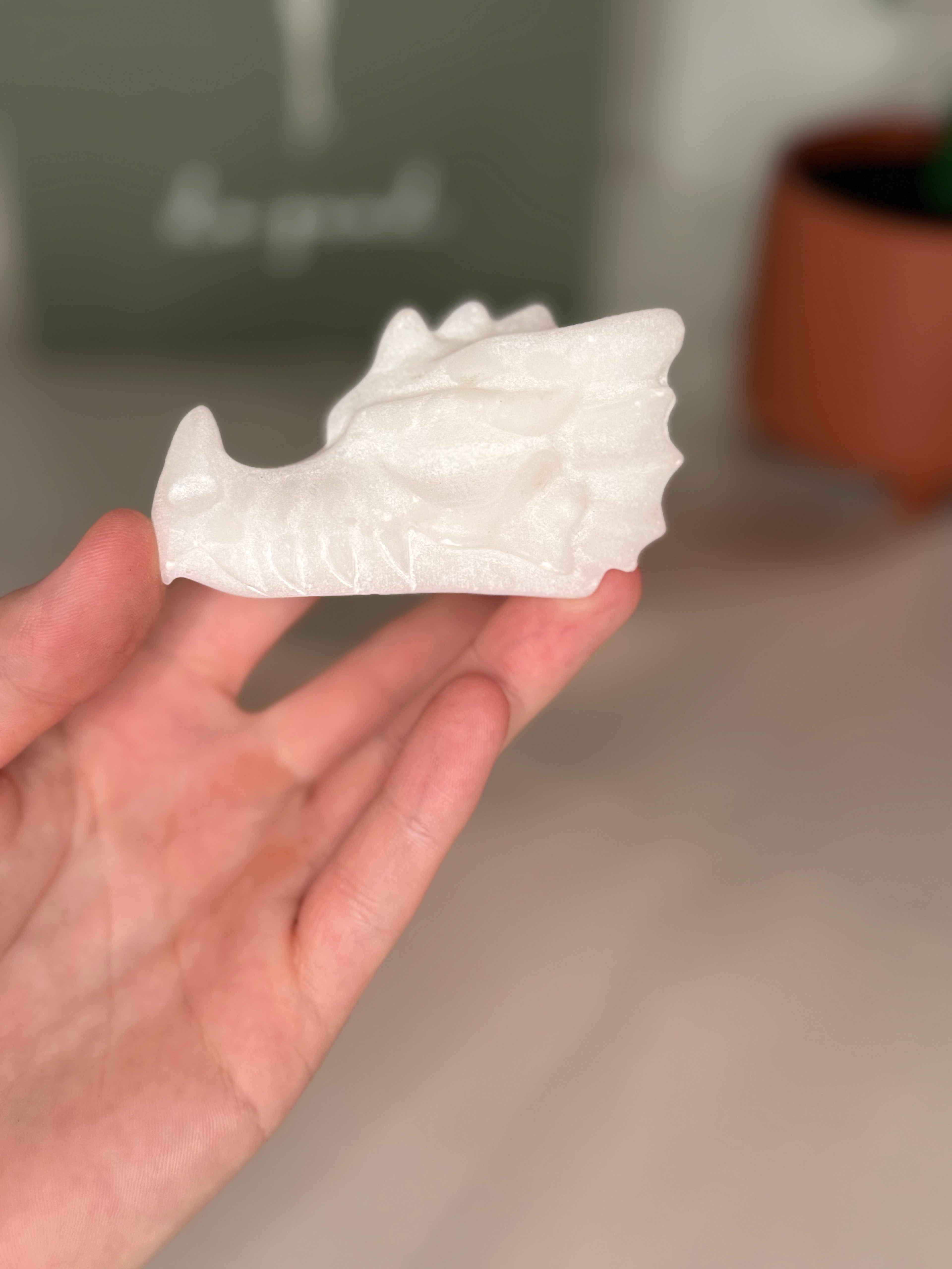 White jade dragon head