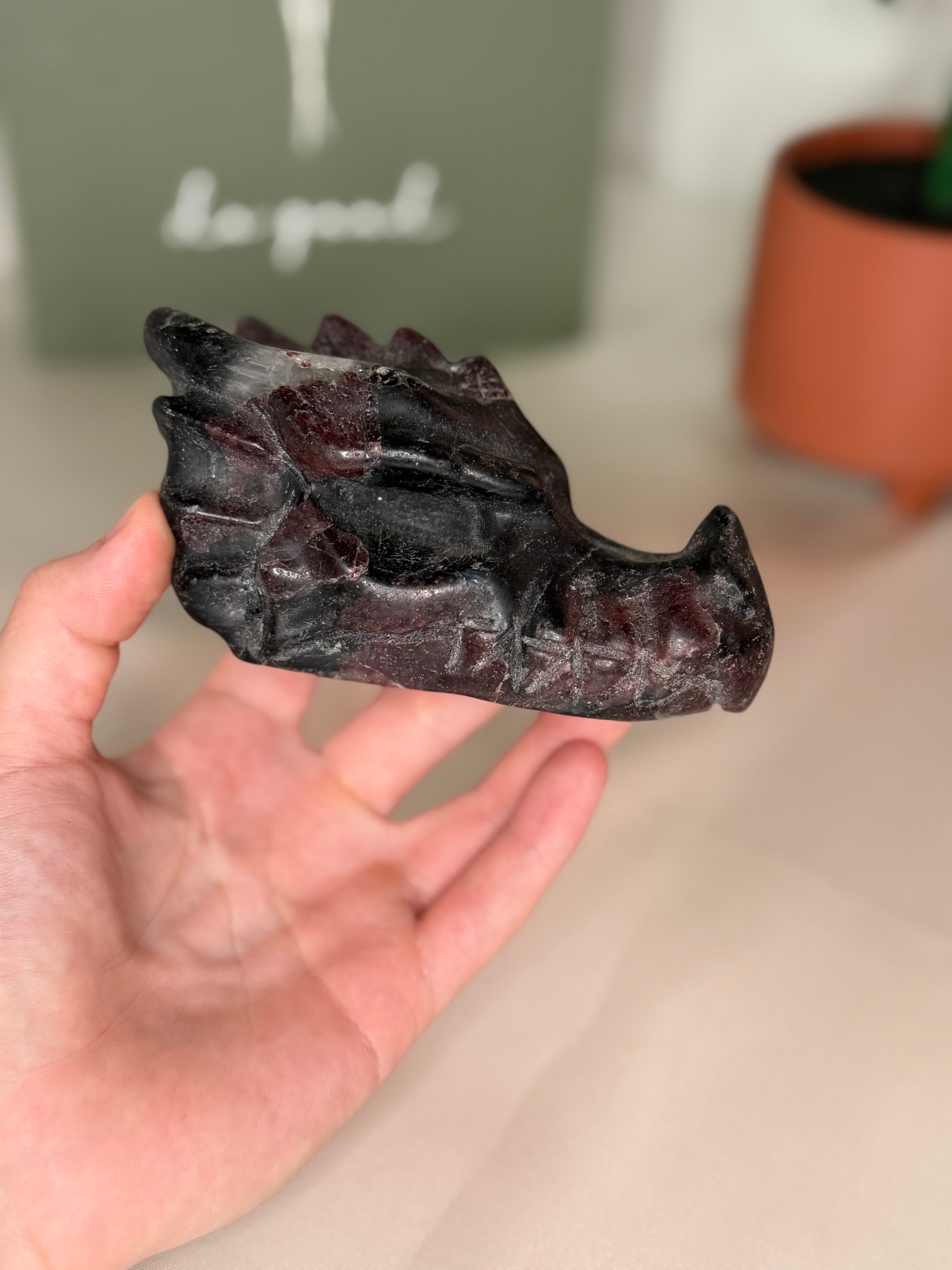 Garnet dragon head