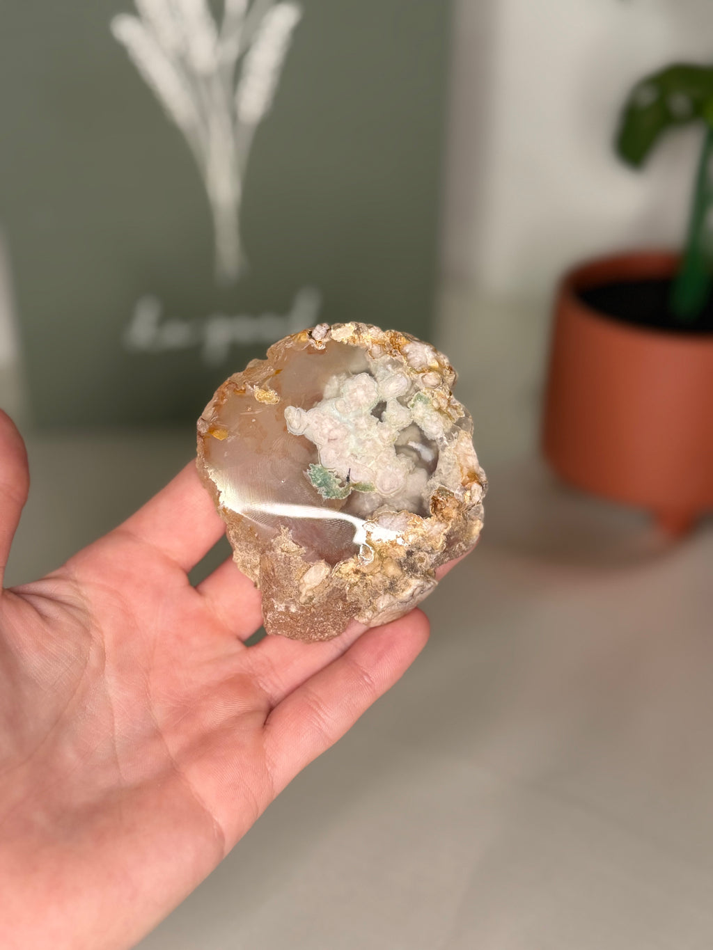 Flower agate slabs