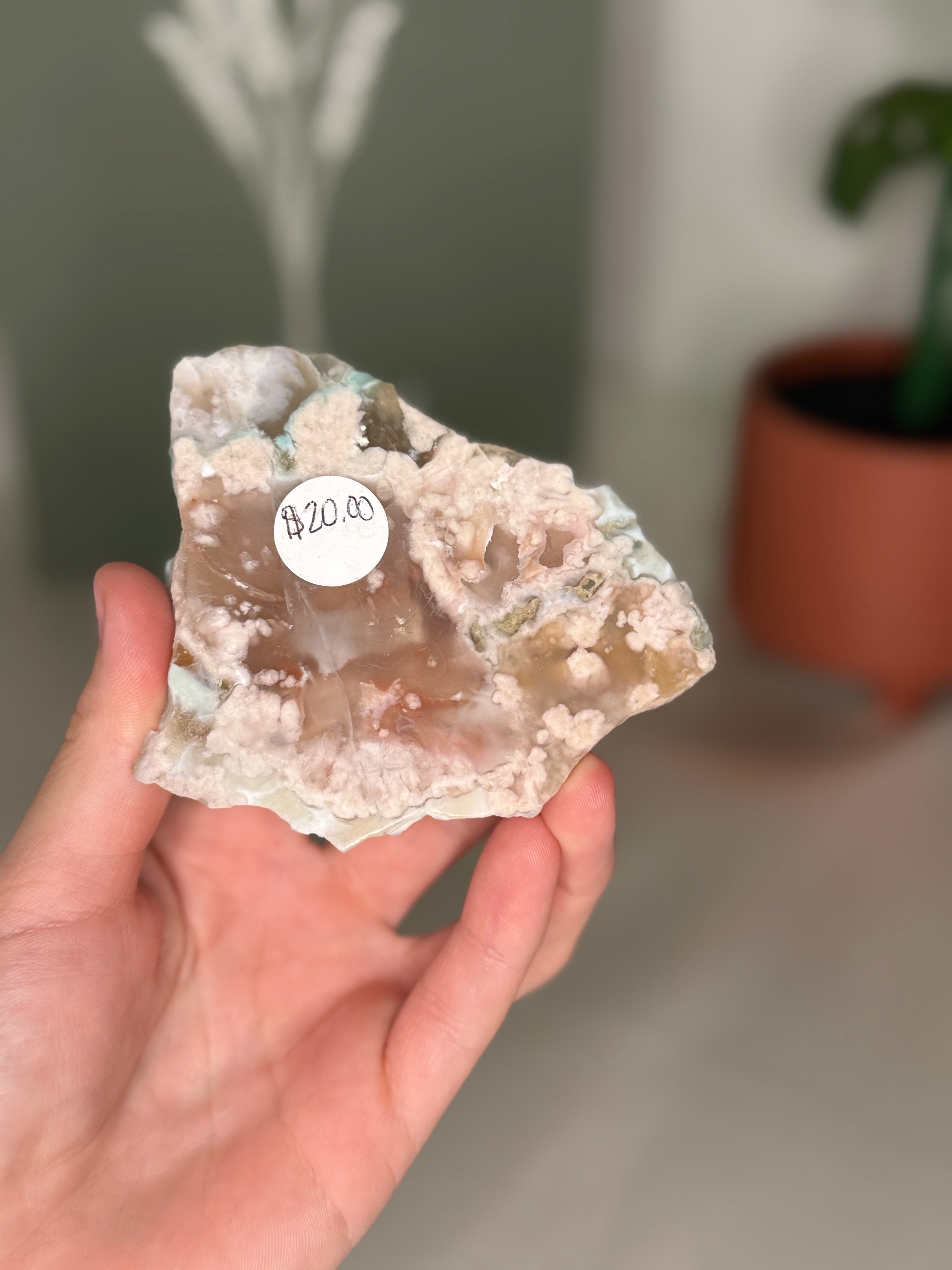 Flower agate slabs