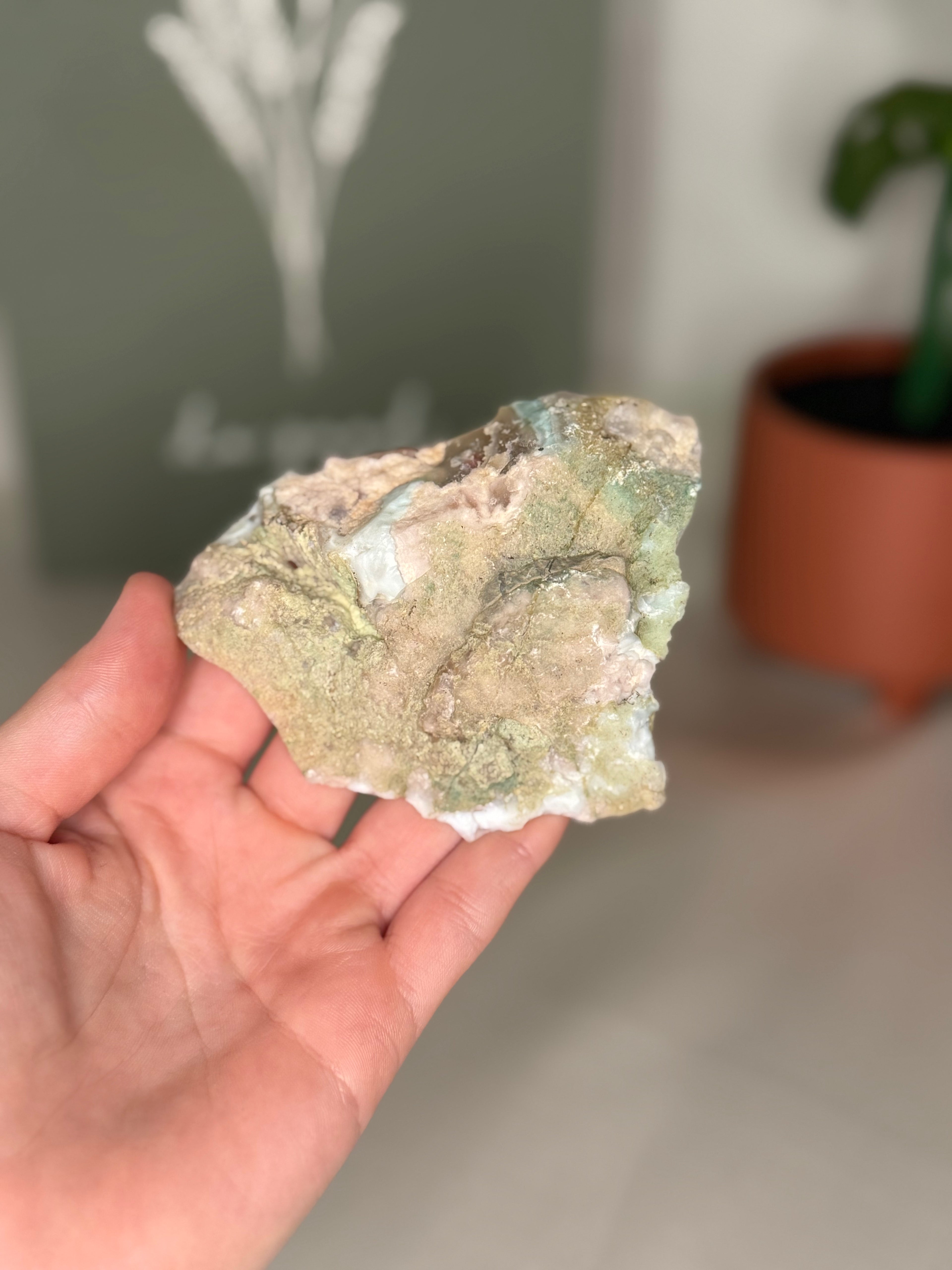 Flower agate slabs